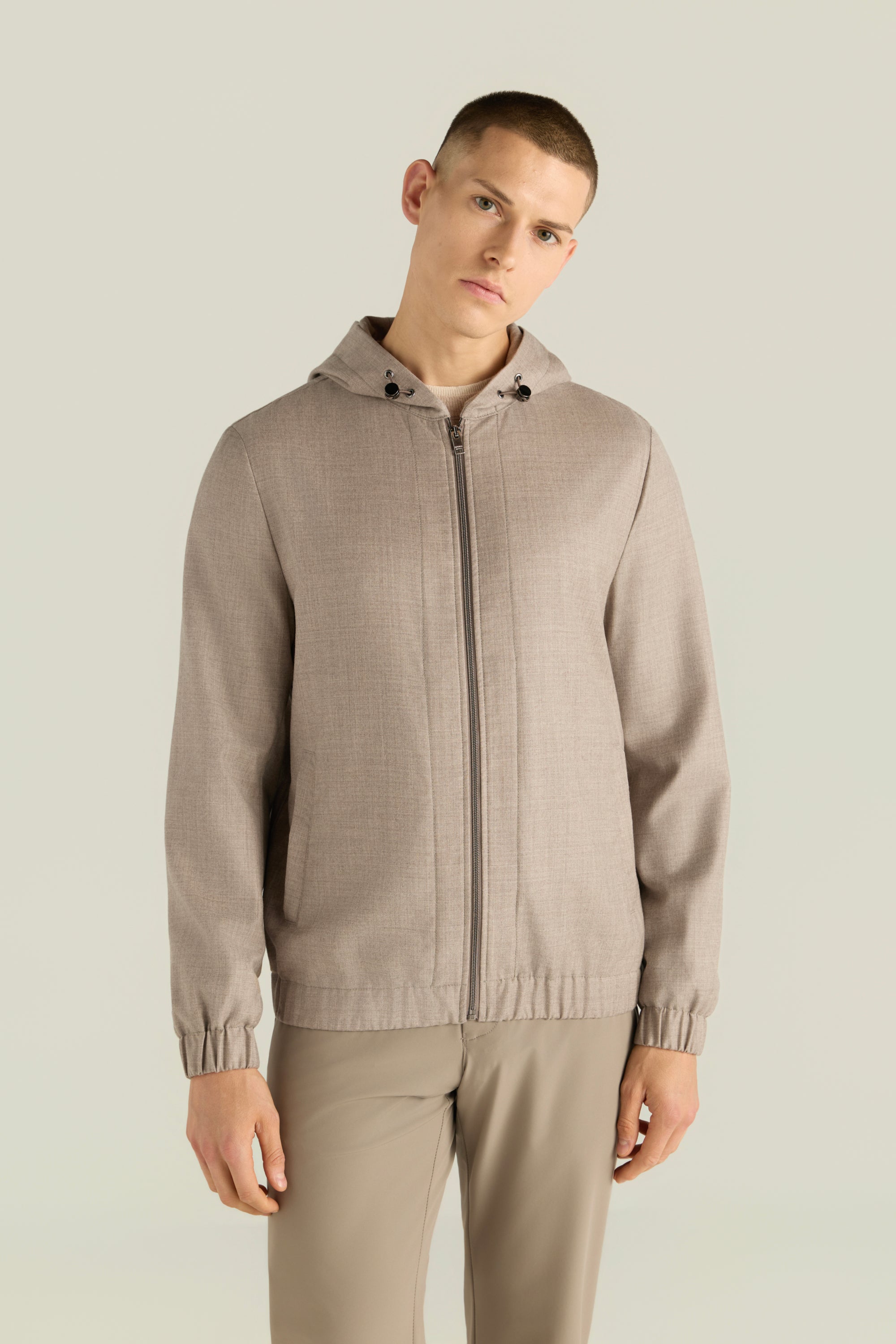 Men'S Hooded Zip Jacket
