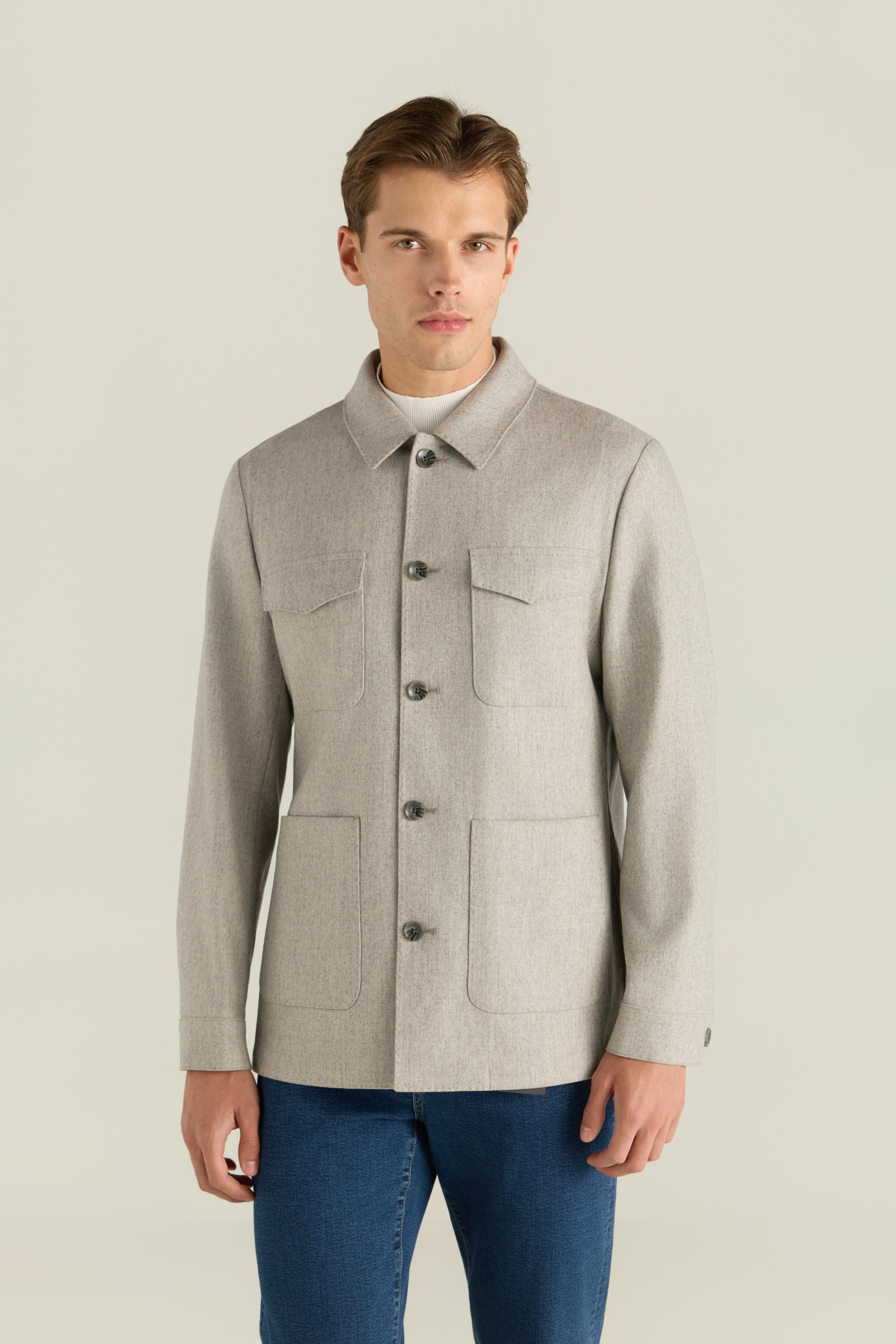 Men'S Tailored Wool Blend Jacket