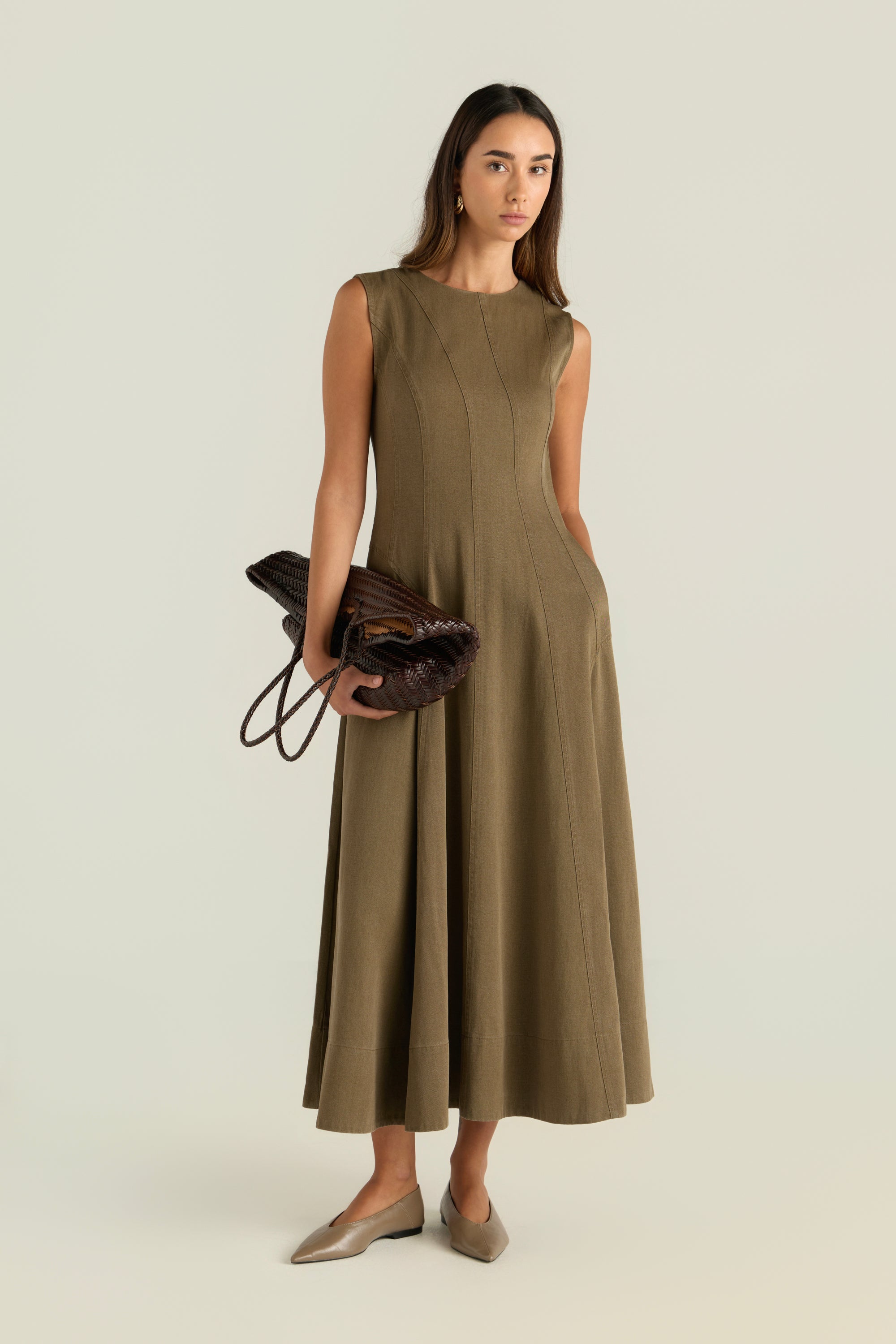 Sleeveless Denim Dress