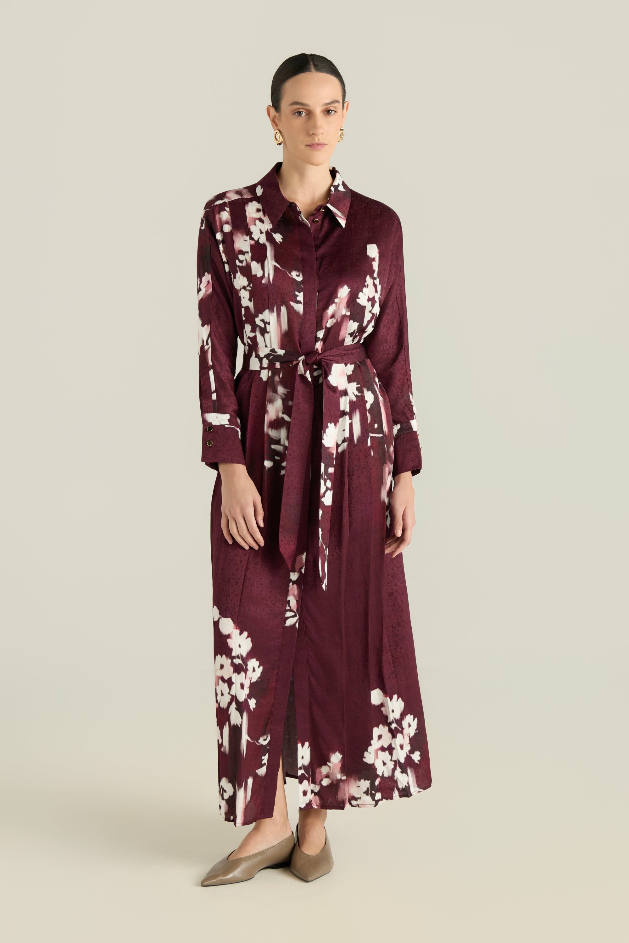 Floral Print Shirt Dress