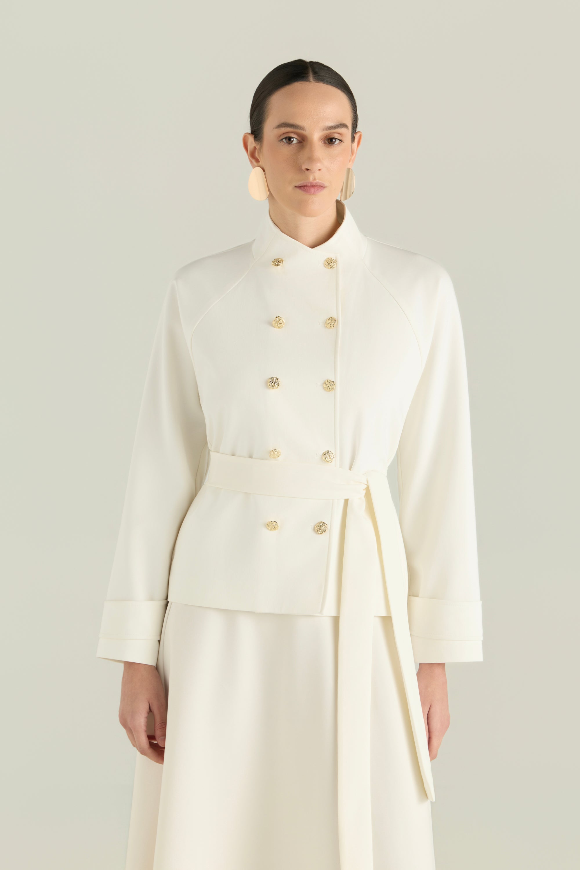 Blazer With Gold Button Details