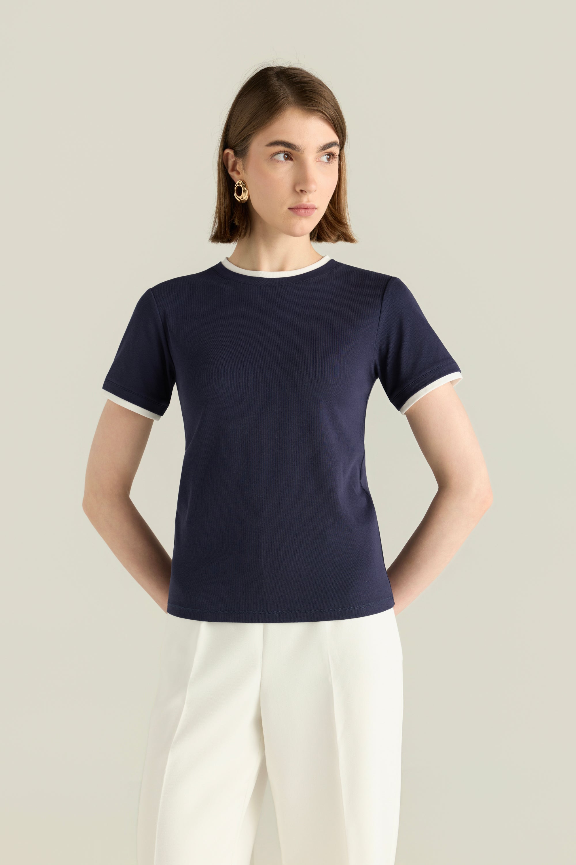 Contrast Short Sleeve T-Shirt