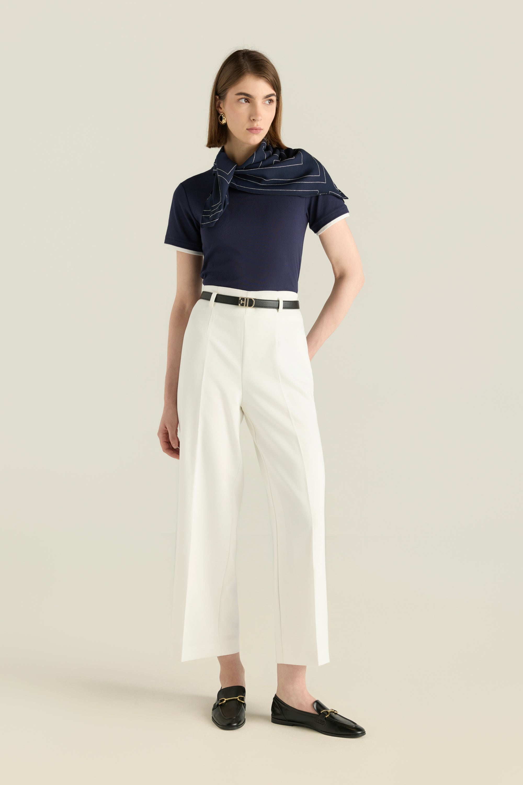 Relaxed-Fit Belted Trousers