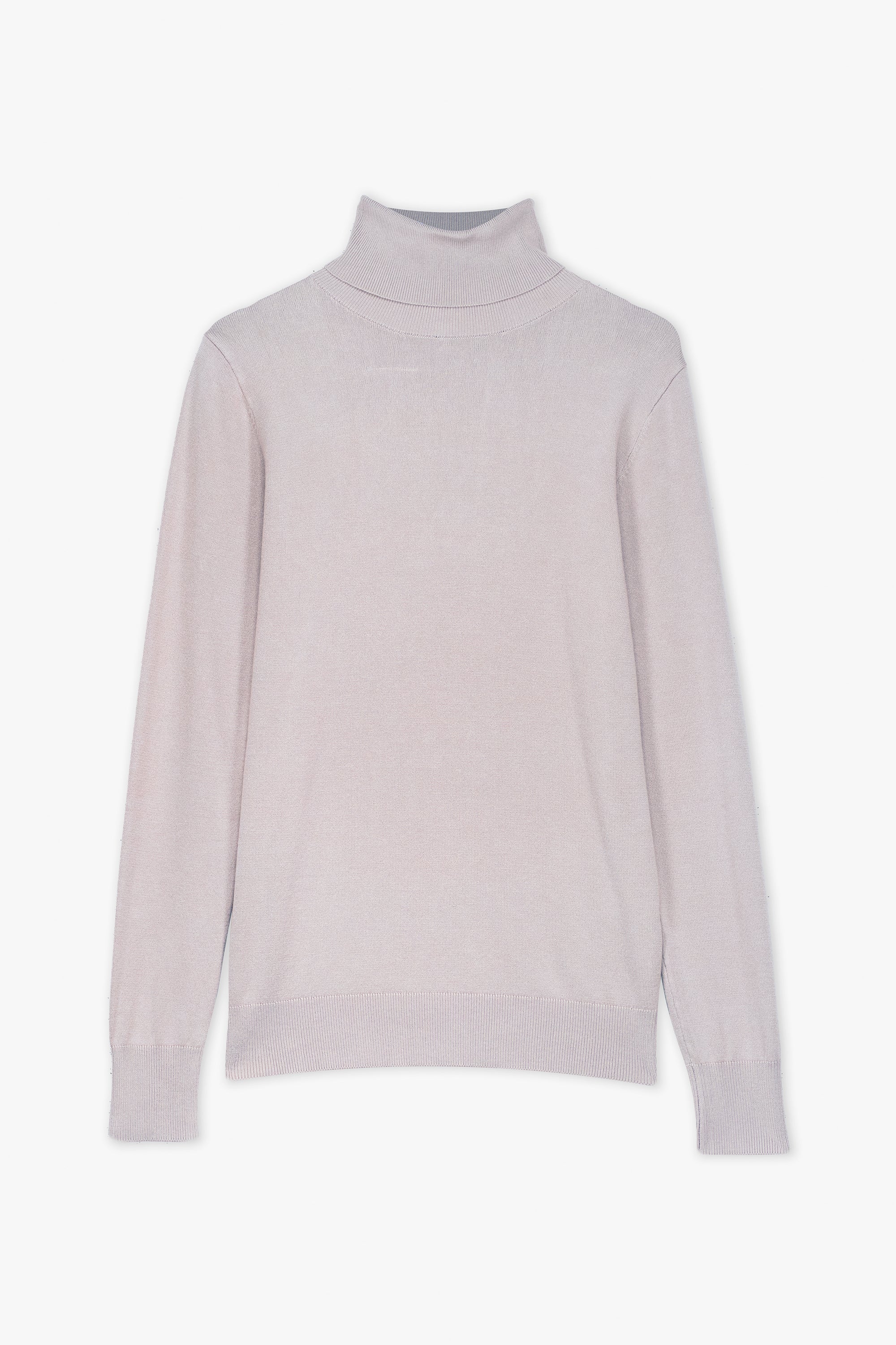 High Neck Ribbed Top