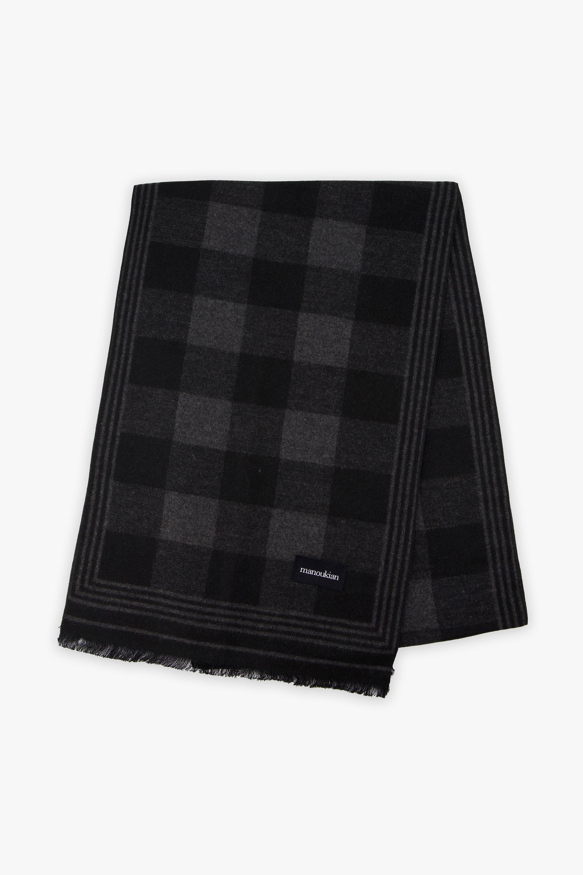 Men'S Checked Knitted Scarf