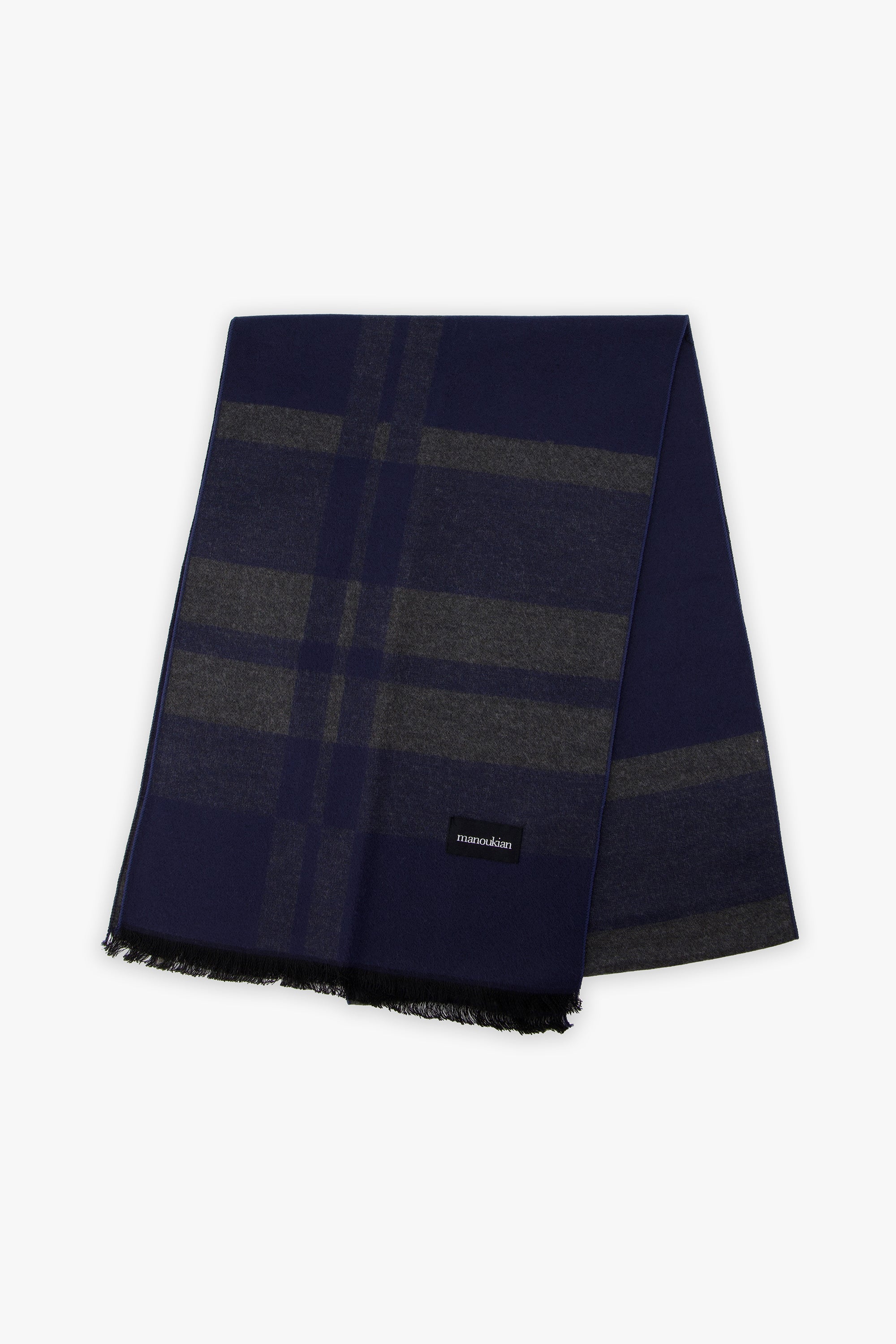 Men'S Scarf With Frayed Edges