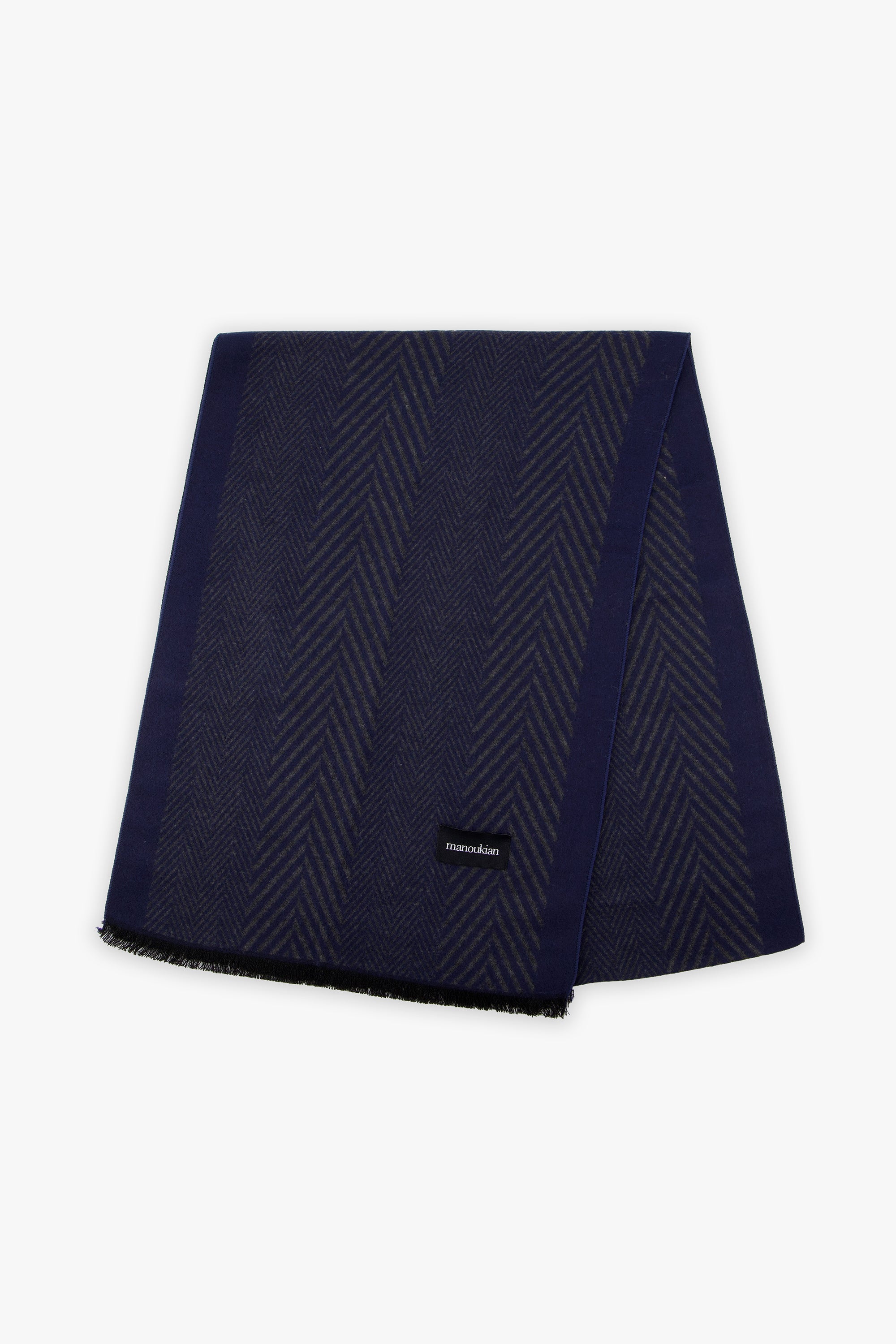 Men'S Contrast Hem Scarf