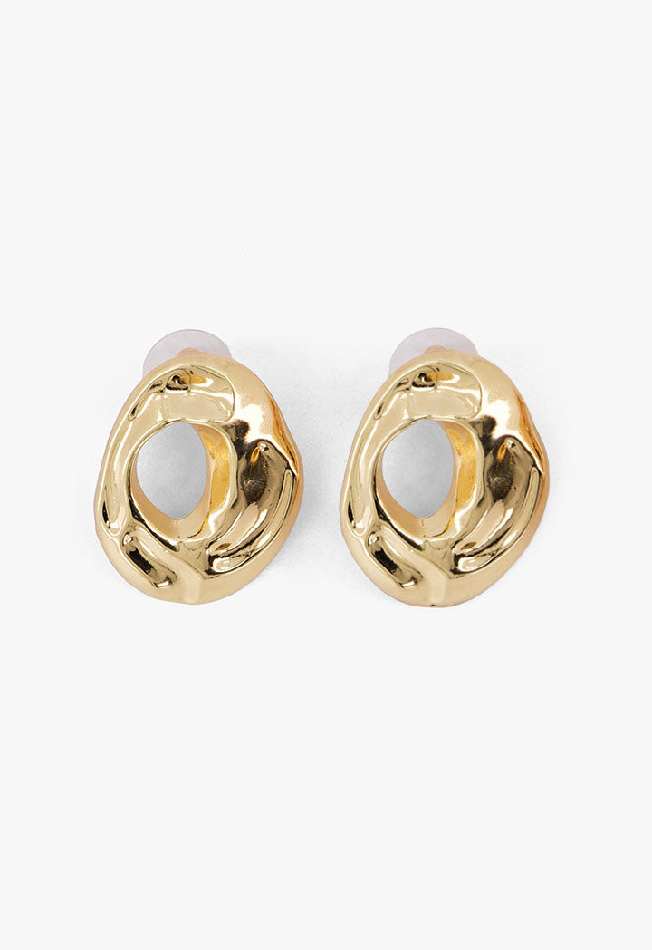 Oval Metallic Earrings