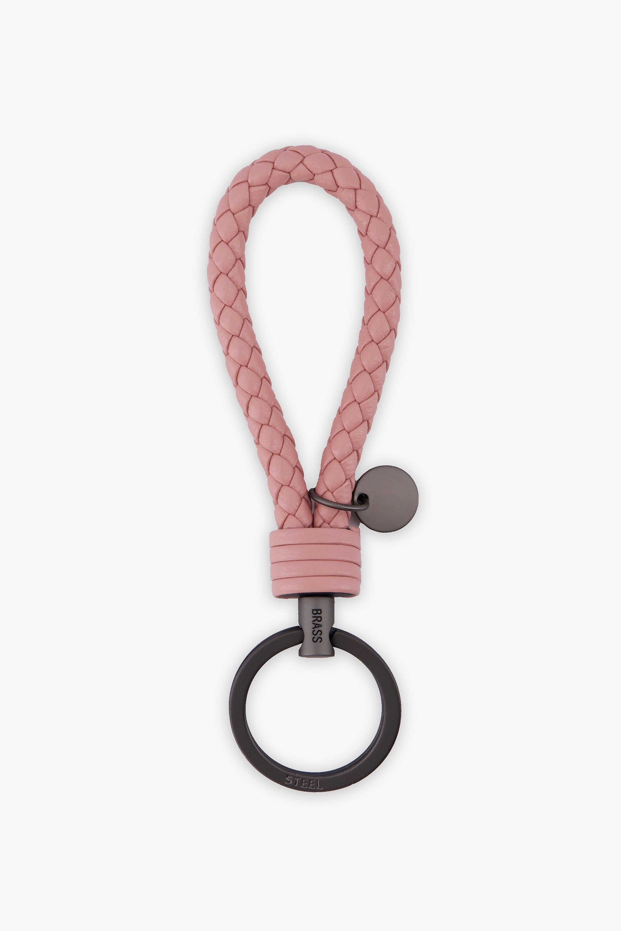 Men'S Braided Leather Keychain