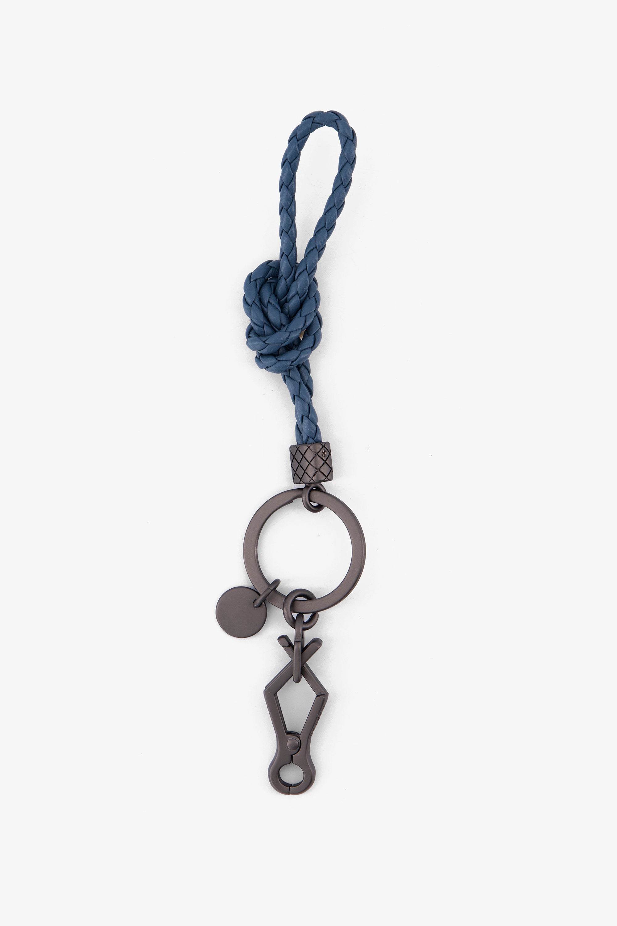 Men'S Knotted Leather Keychain