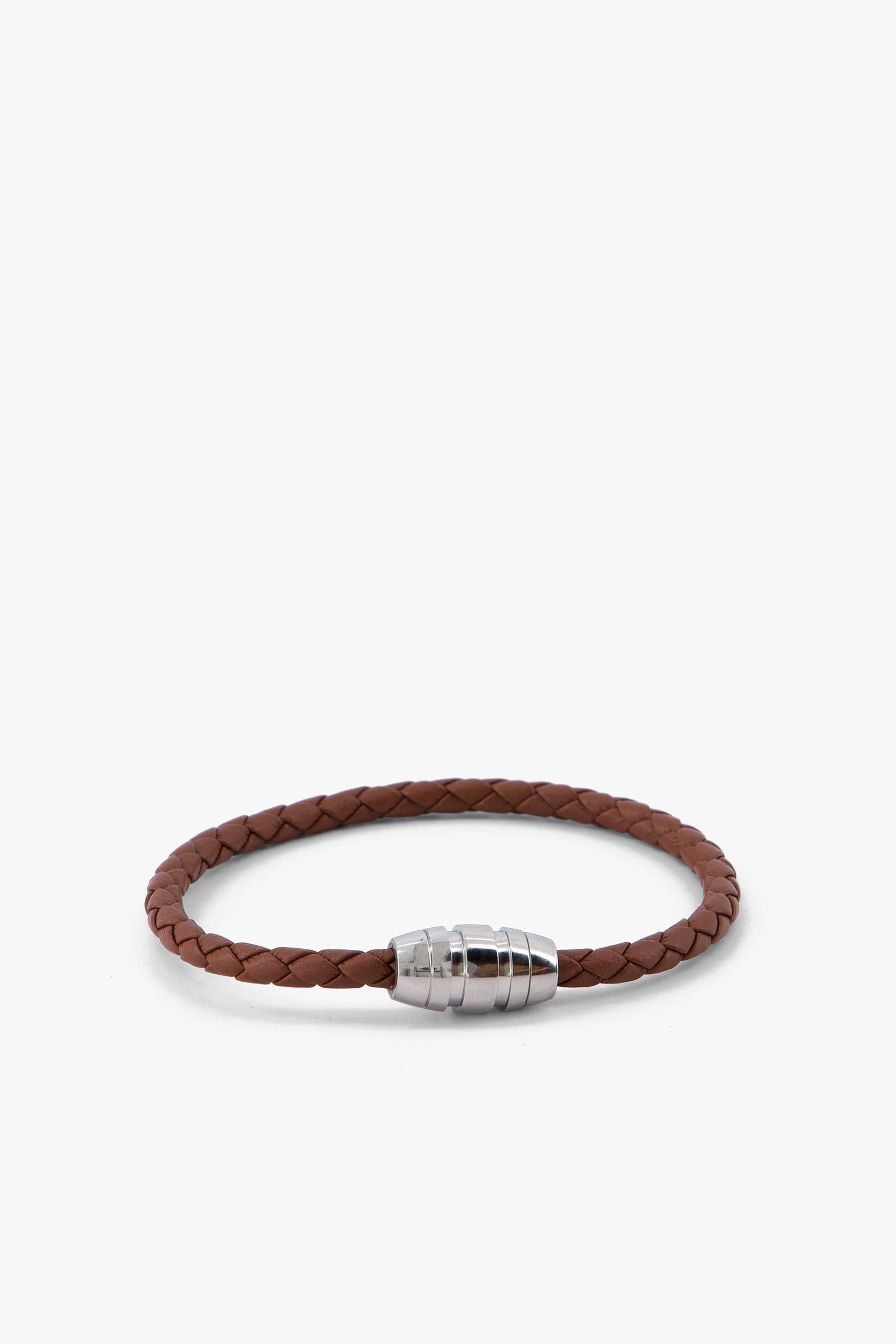 Men'S Genuine Leather Braided Bracelet