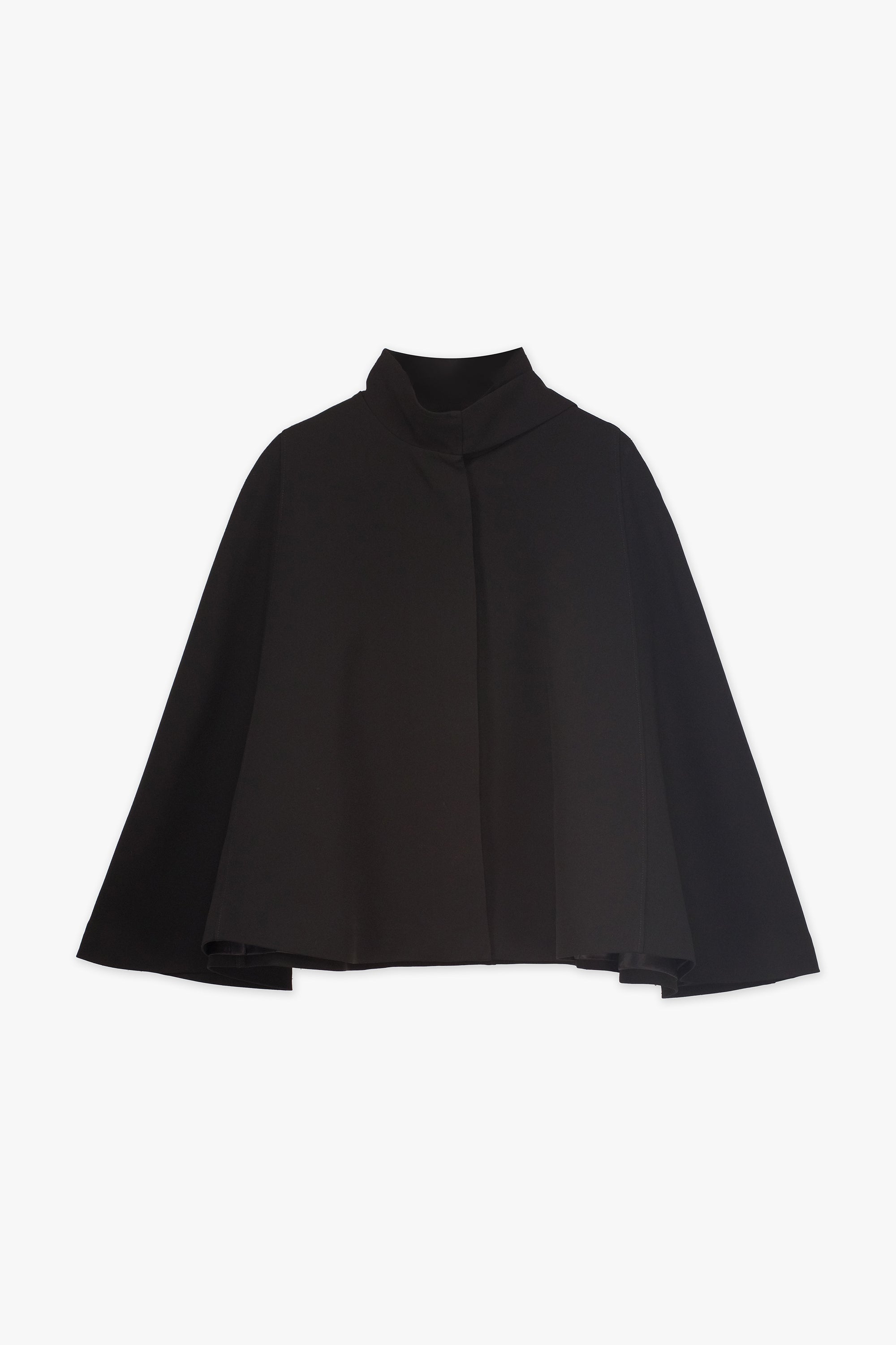 Solid Sd Collar Cape