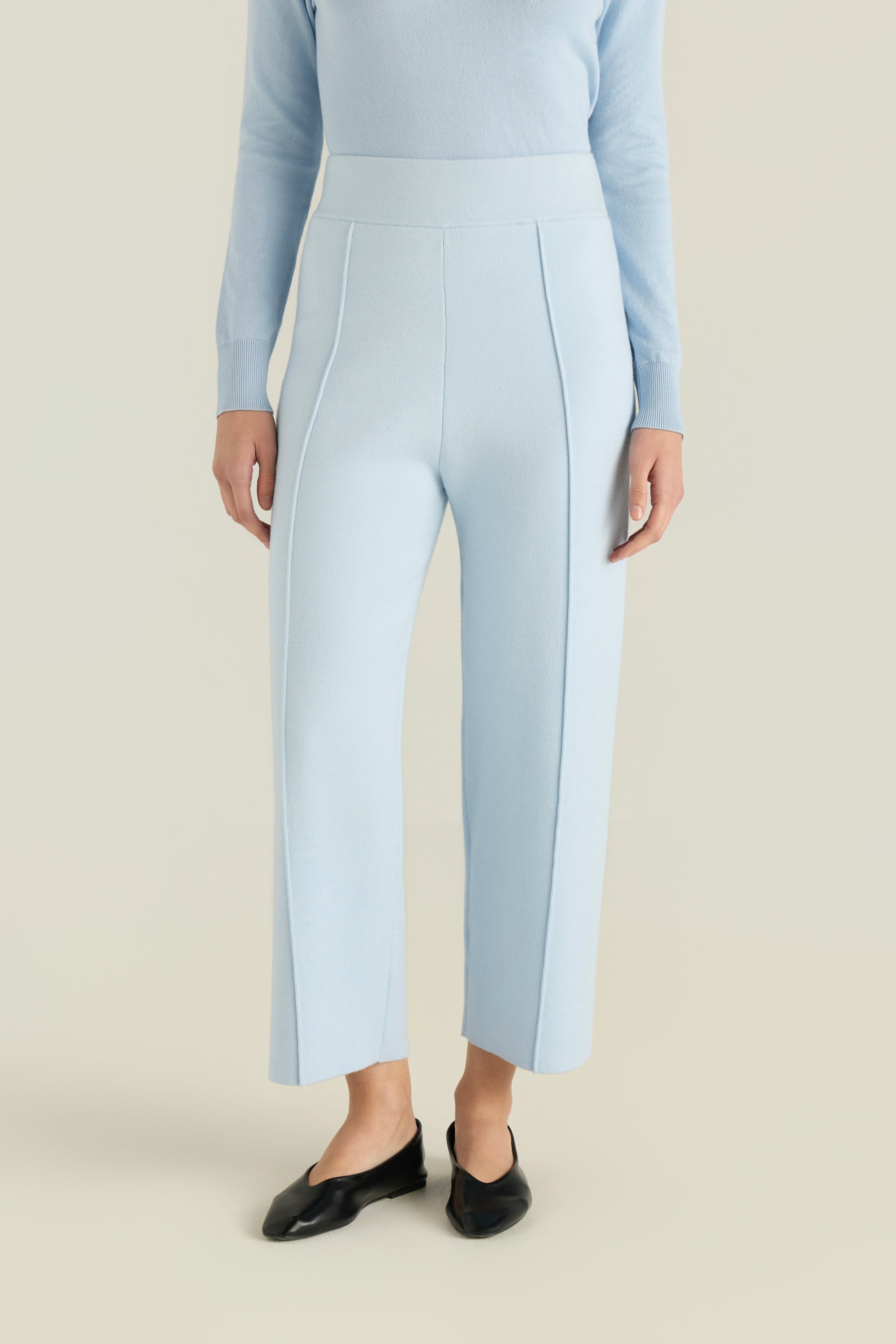 Soft-Stretch Knit Trousers