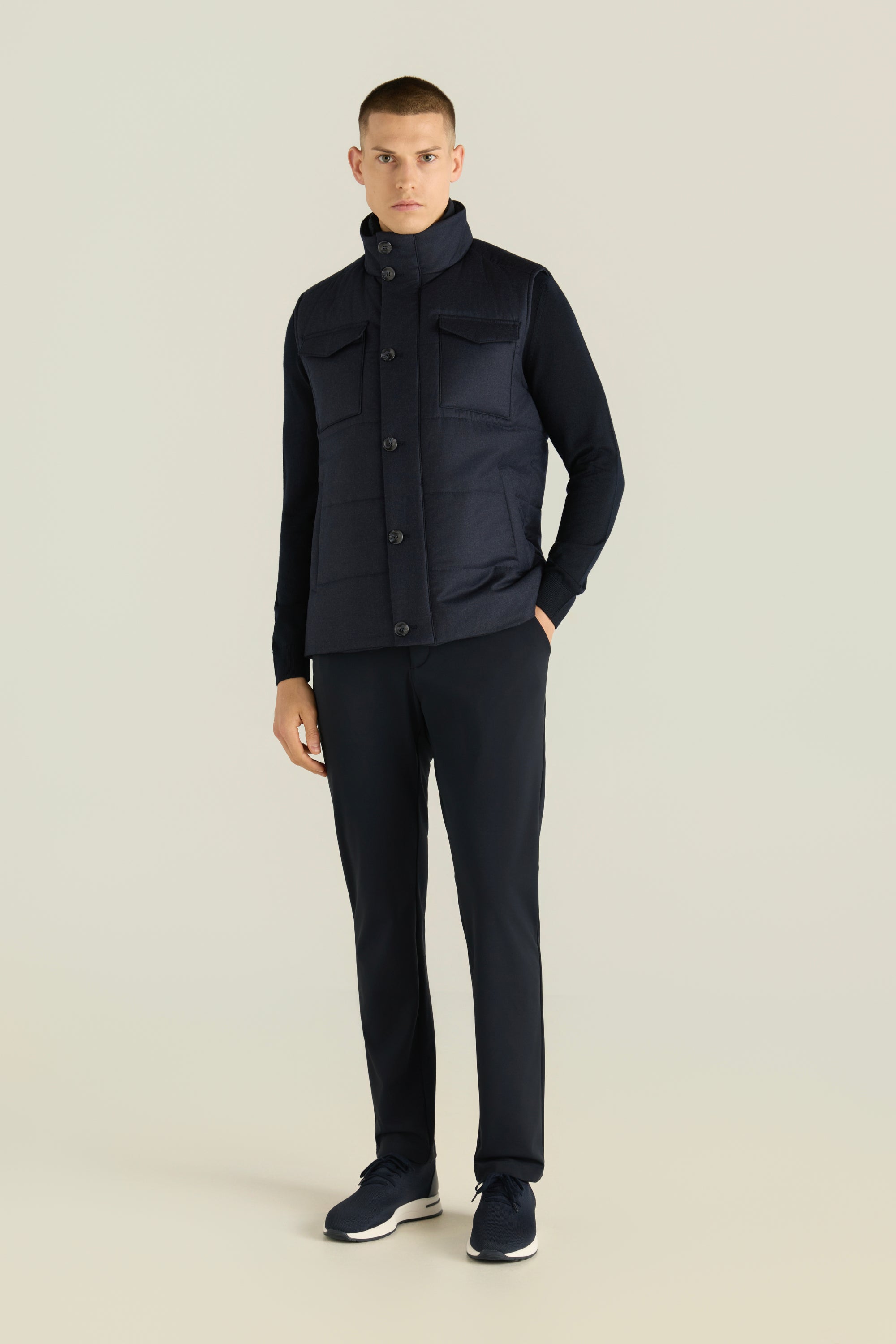 Men'S Quilted Button-Front Vest