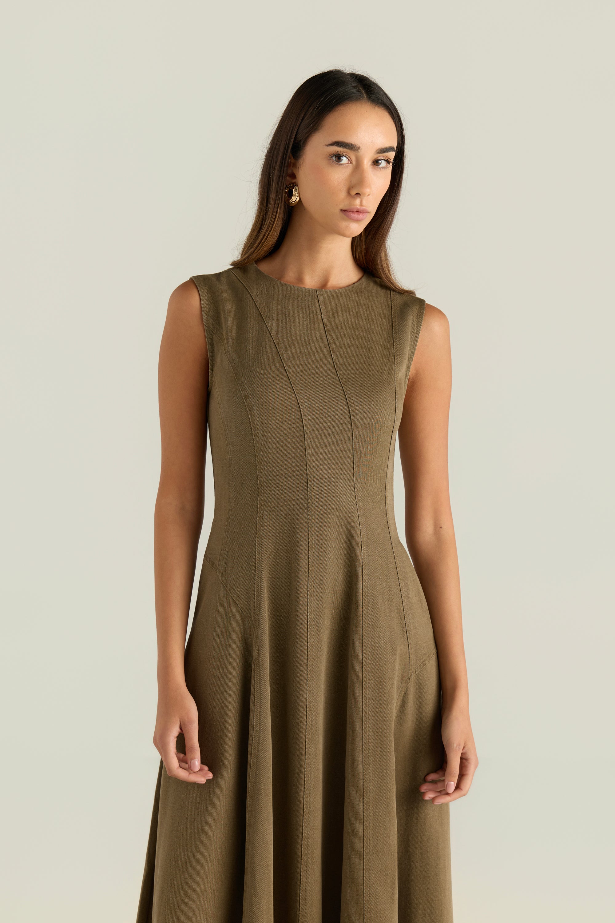 Sleeveless Denim Dress