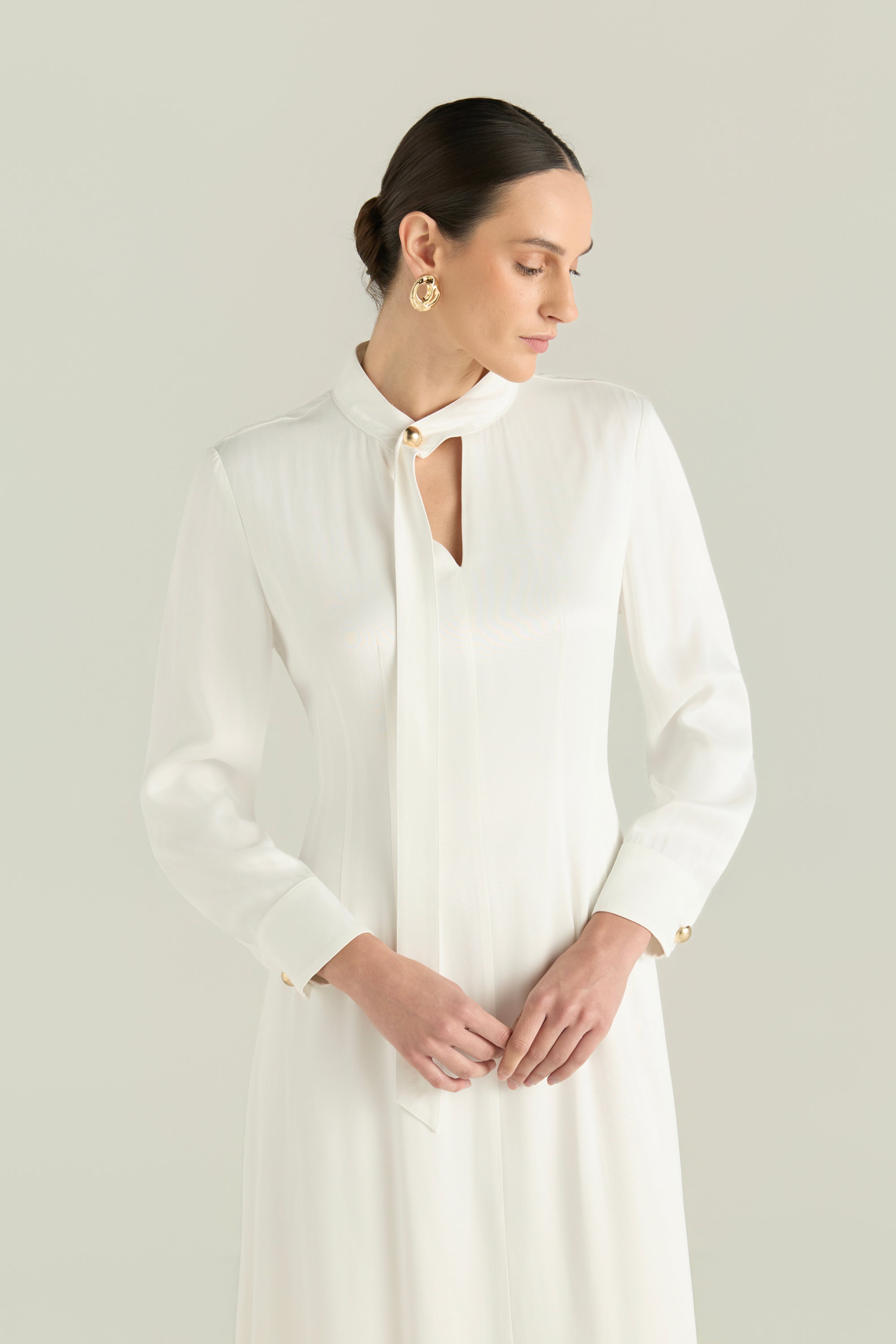 Dress With Gold-Tone Buttons