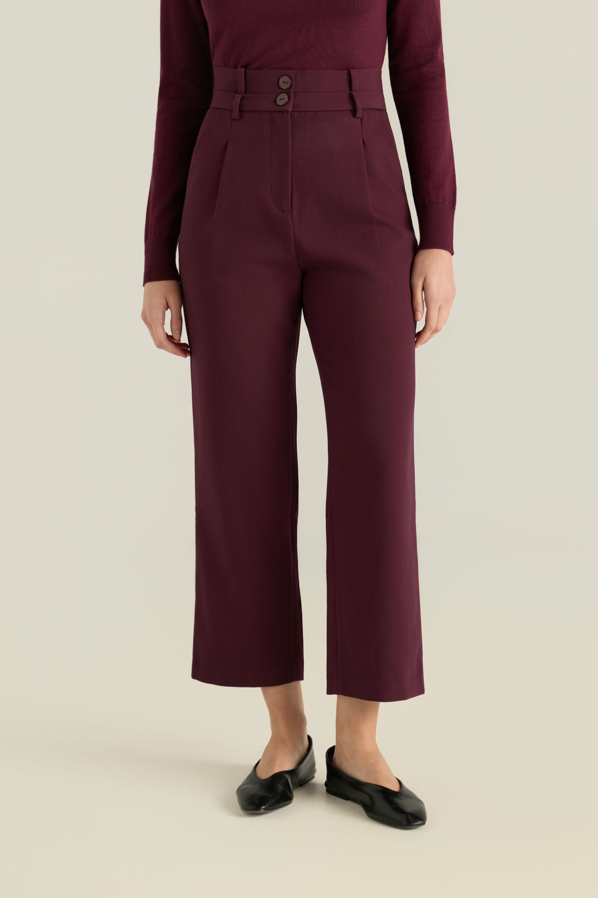 Double Waistband Trousers