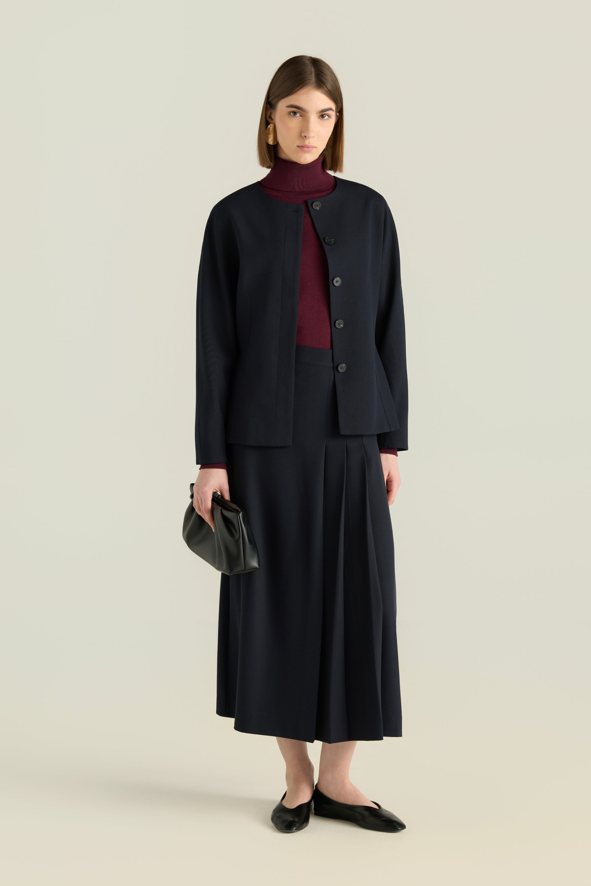 Drop Shoulder Belted Blazer