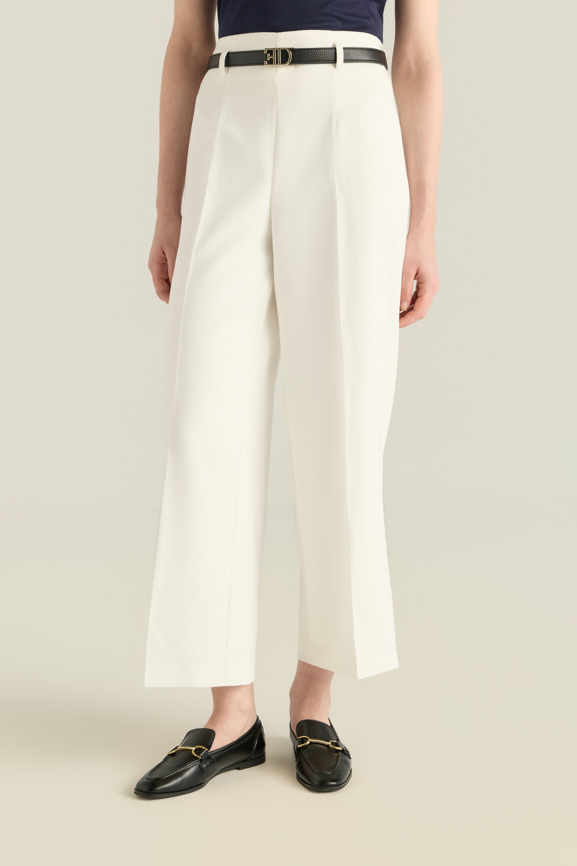 Relaxed-Fit Belted Trousers