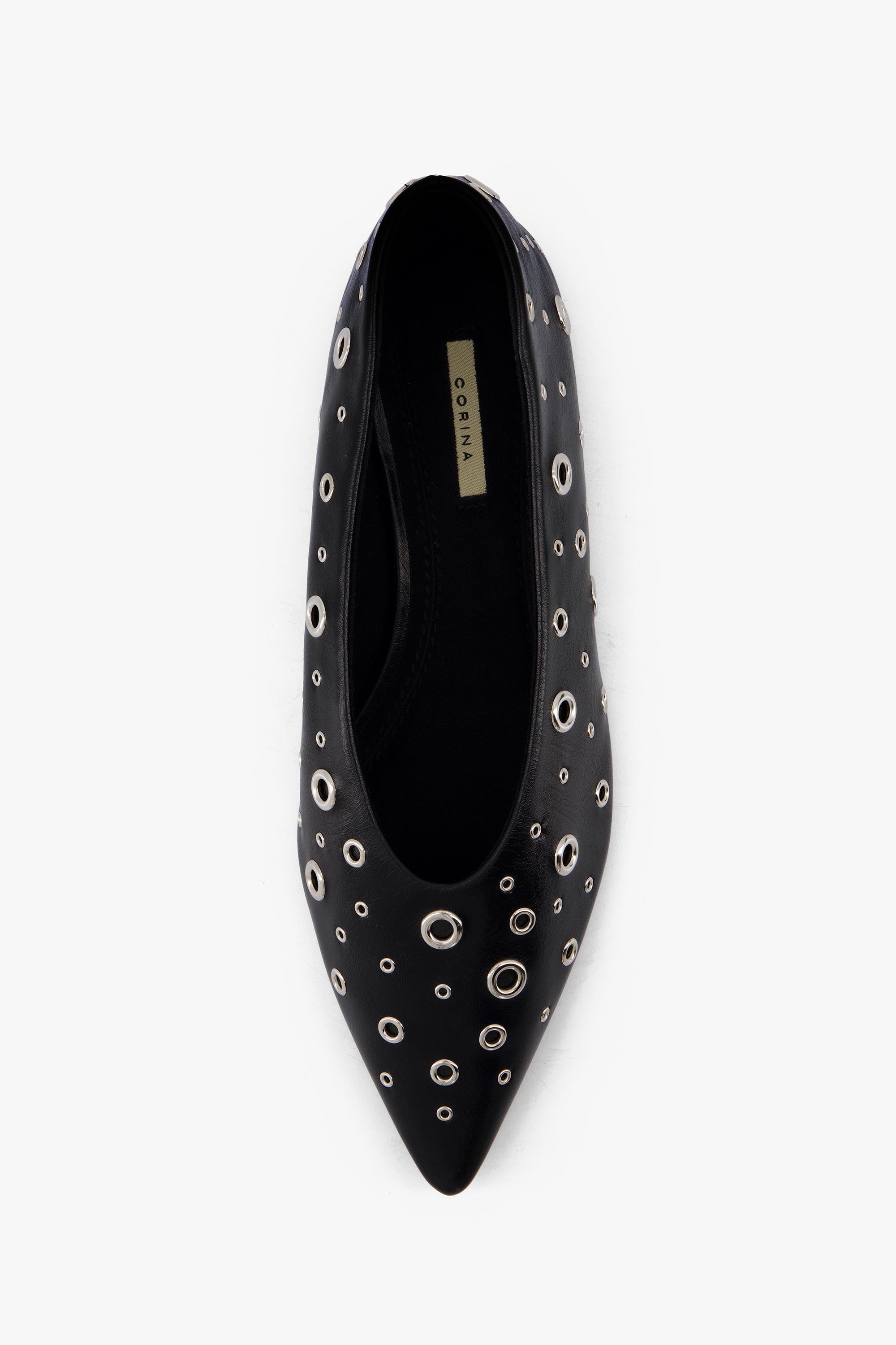 Metal Eyelet Ballet Flats