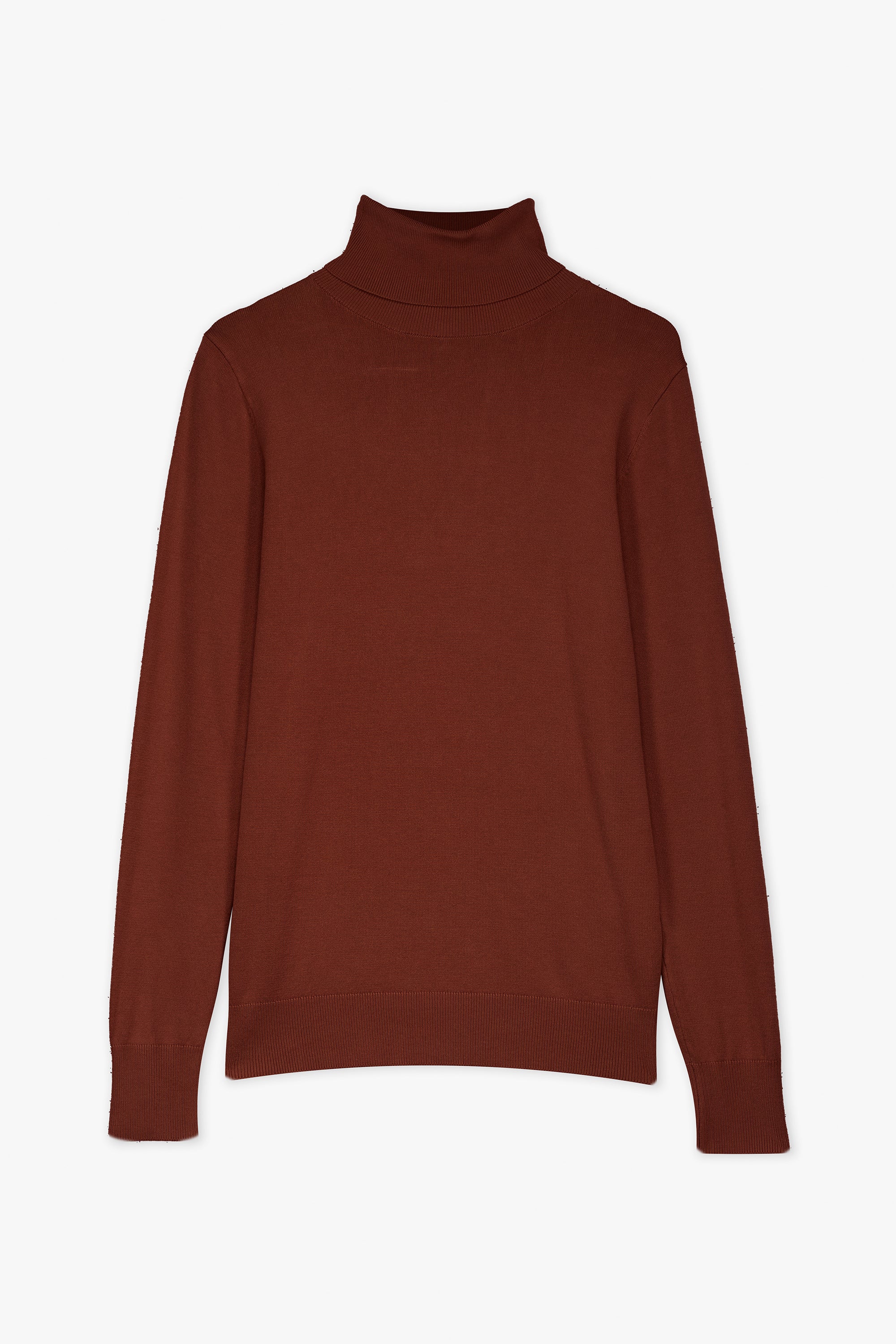 High Neck Ribbed Top