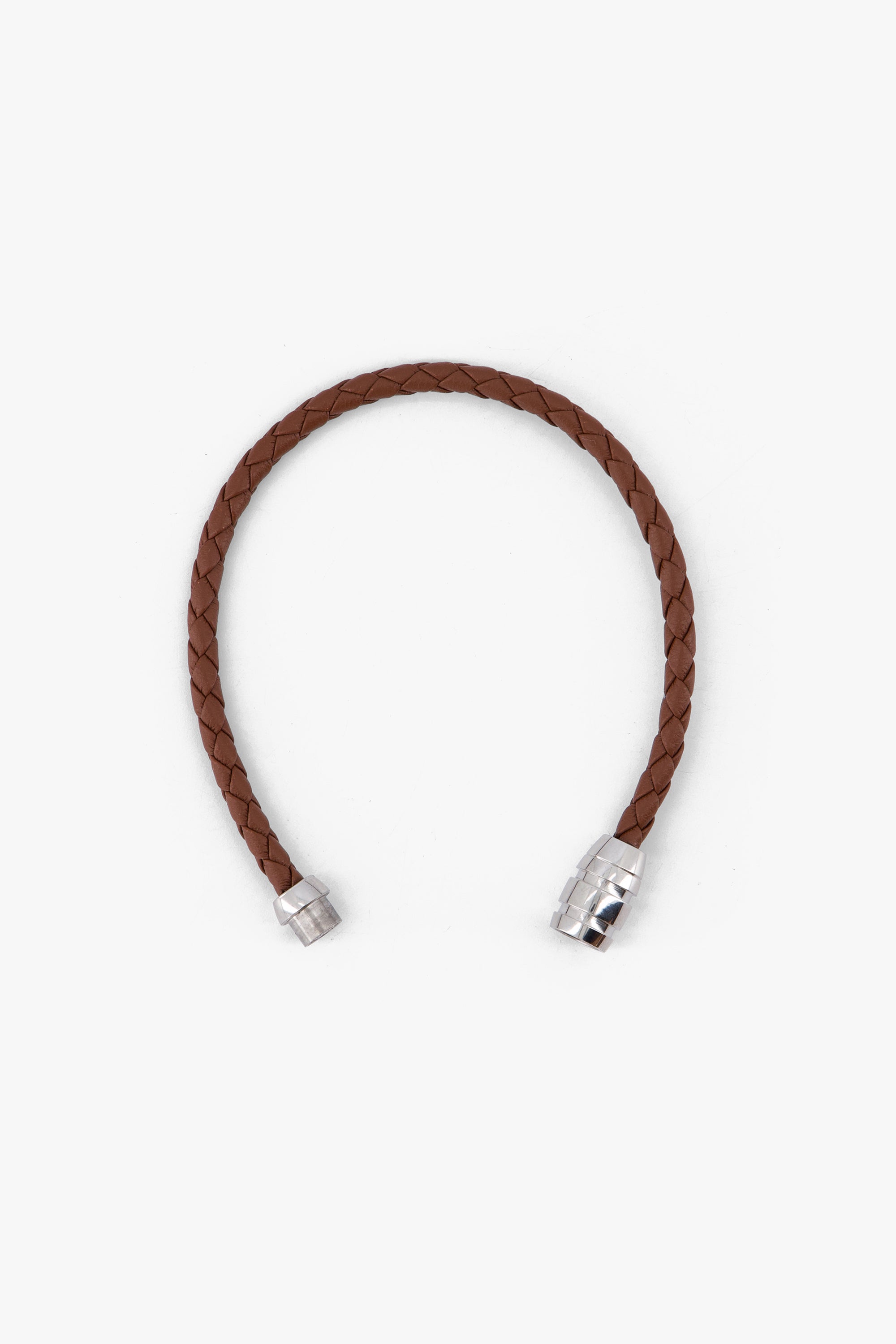 Men'S Genuine Leather Braided Bracelet