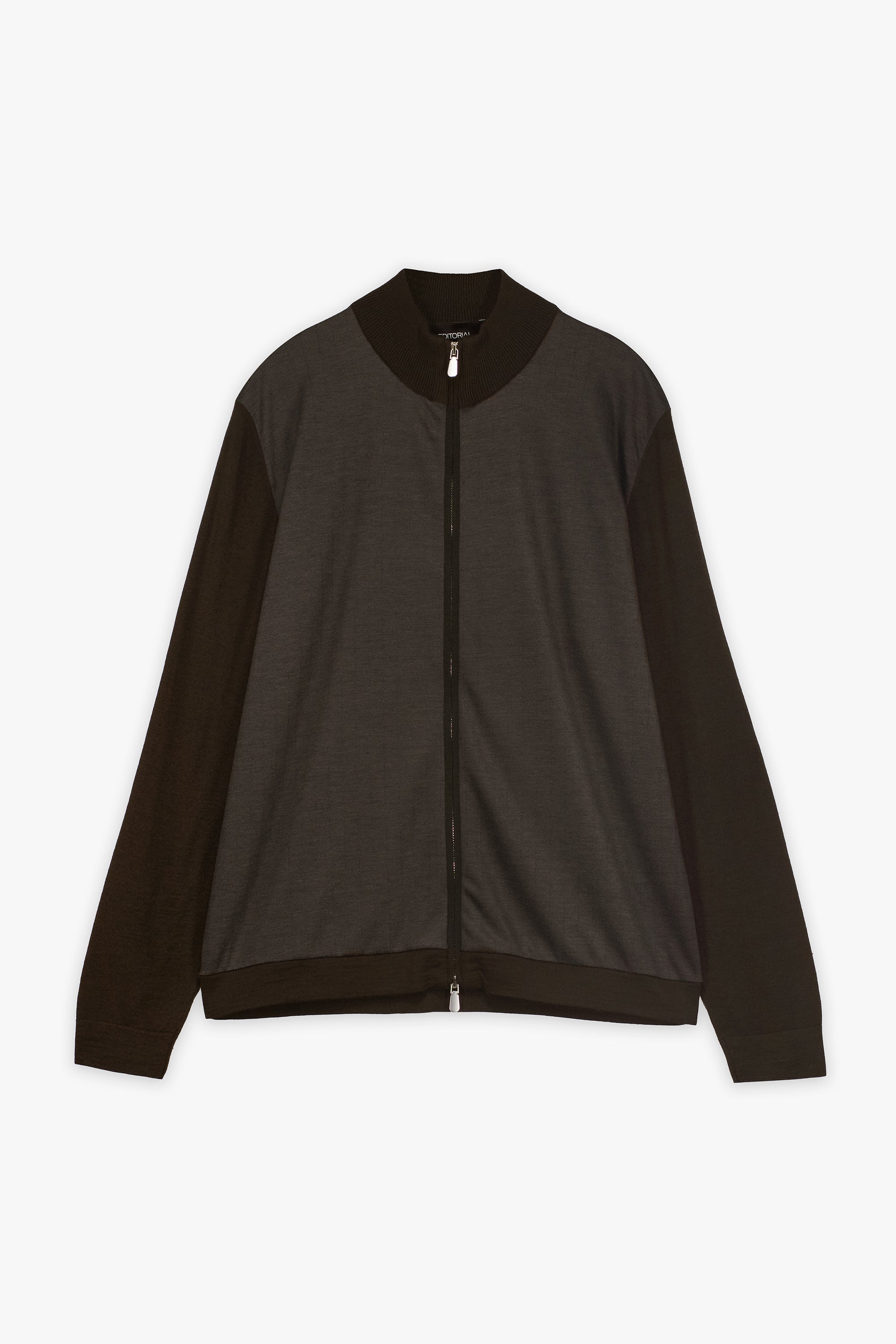 Men'S Pinstriped Zip Cardigan