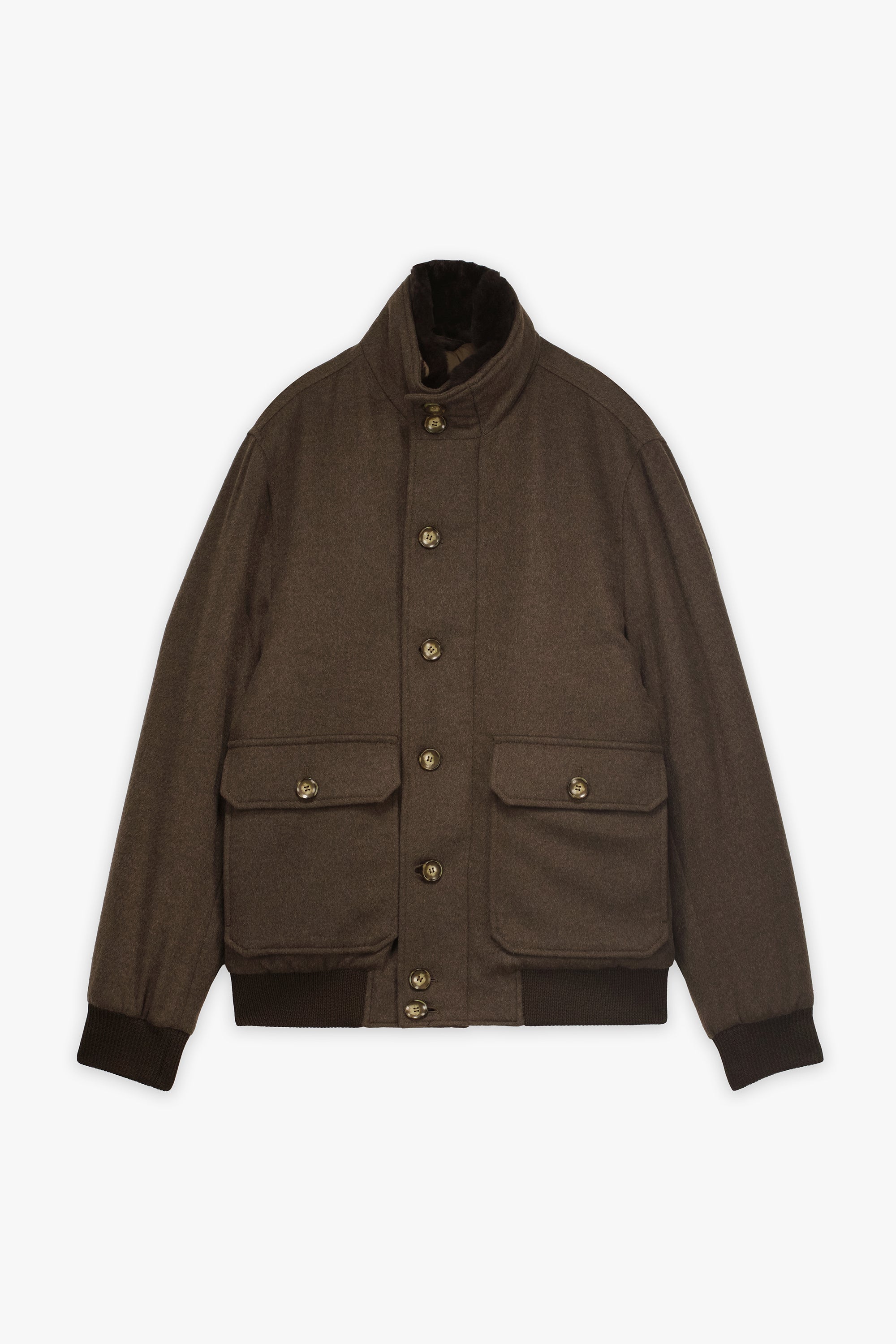 Men'S Zip Button Bomber Jacket