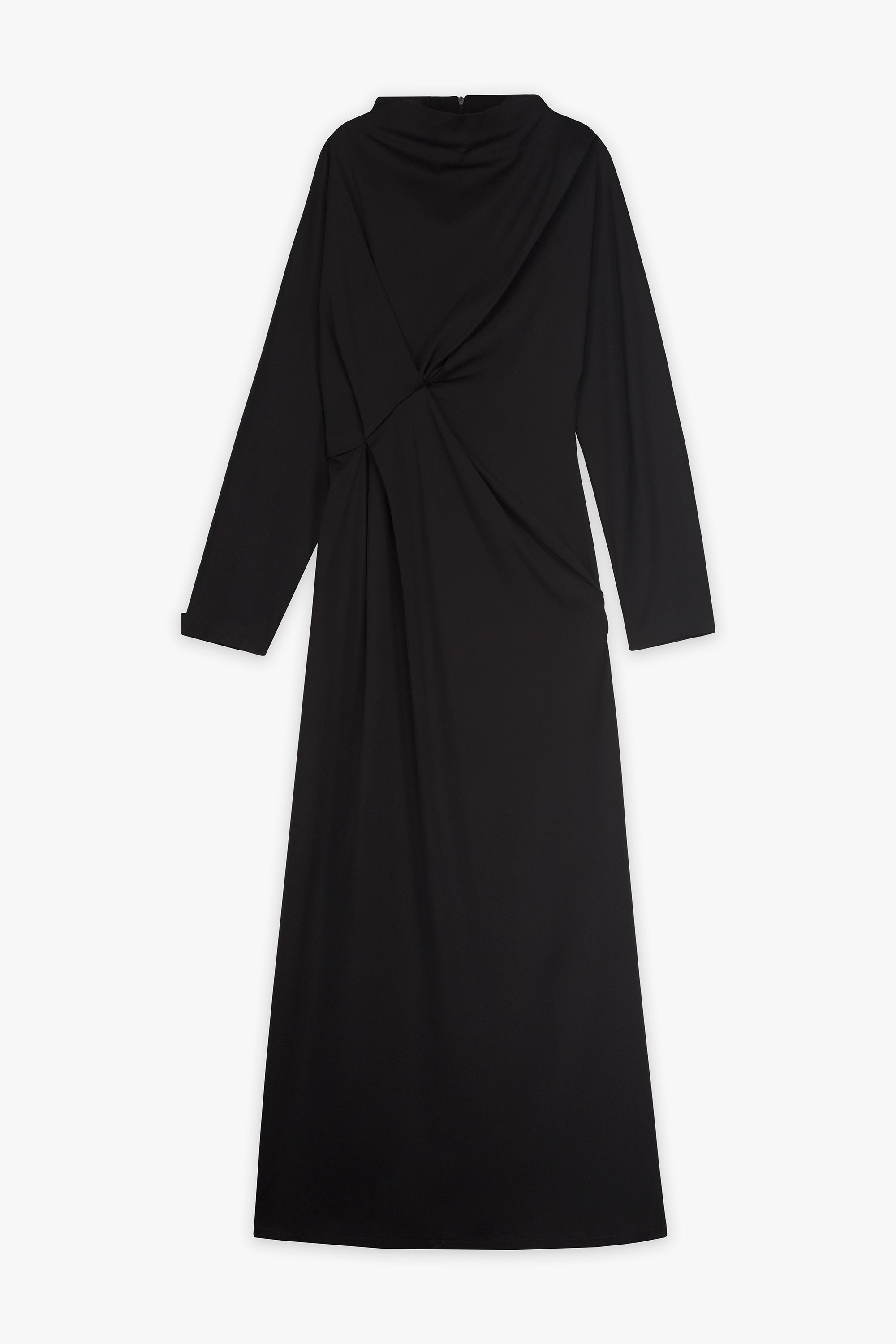 Twist Front Draped Maxi Dress