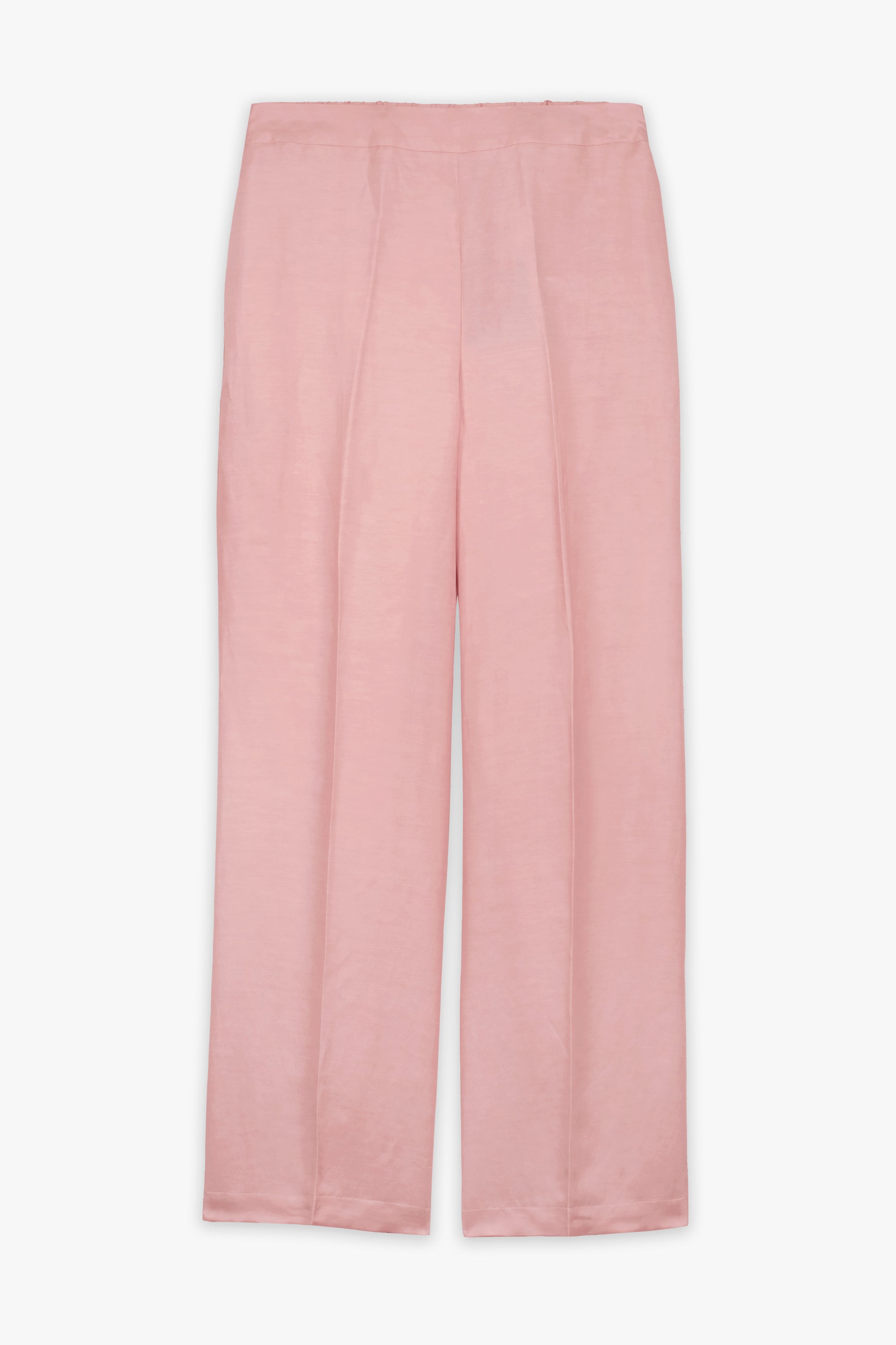 Semi-Elasticated Waist Solid Trousers
