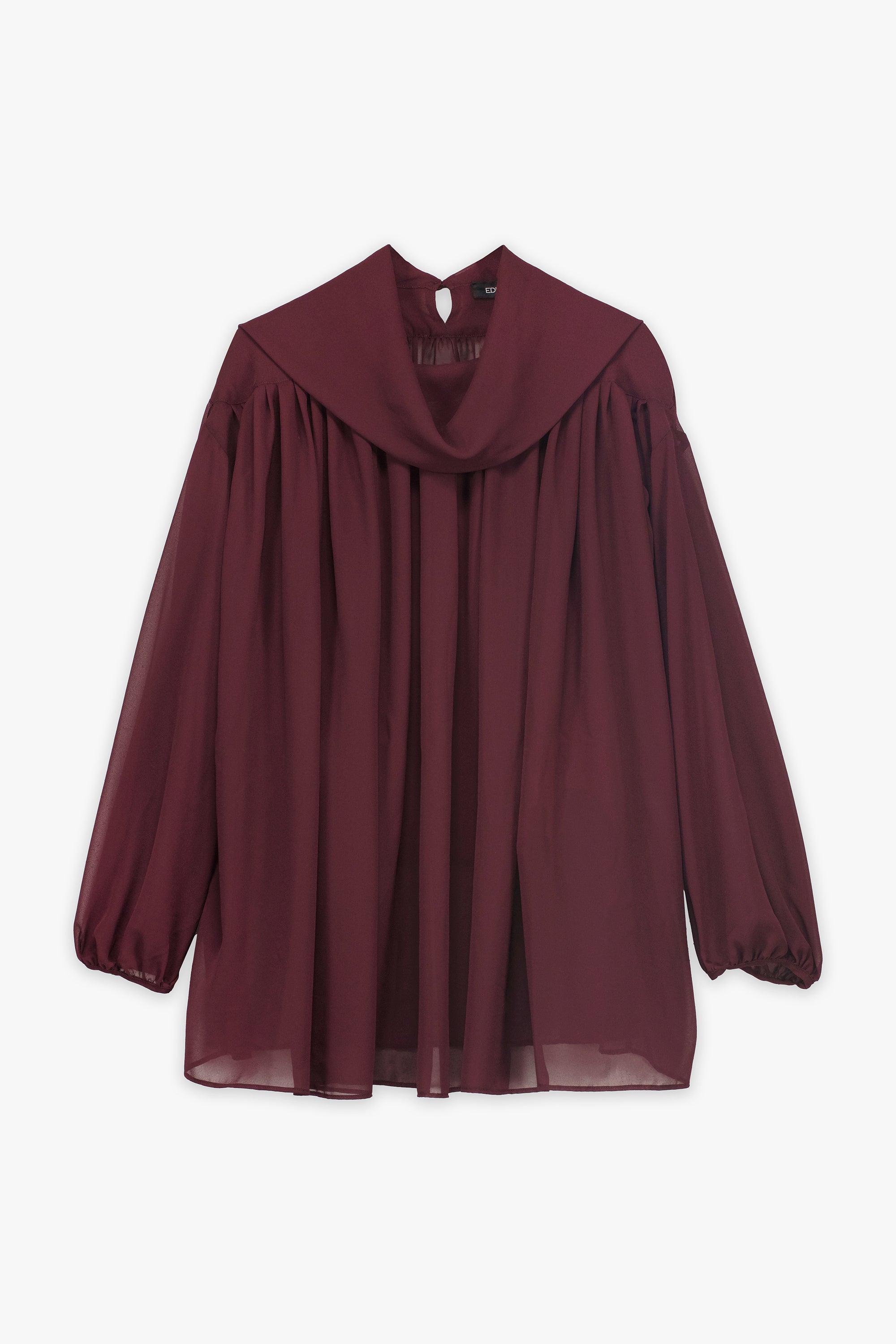 Chiffon Pleated Blouse (2Pcs)