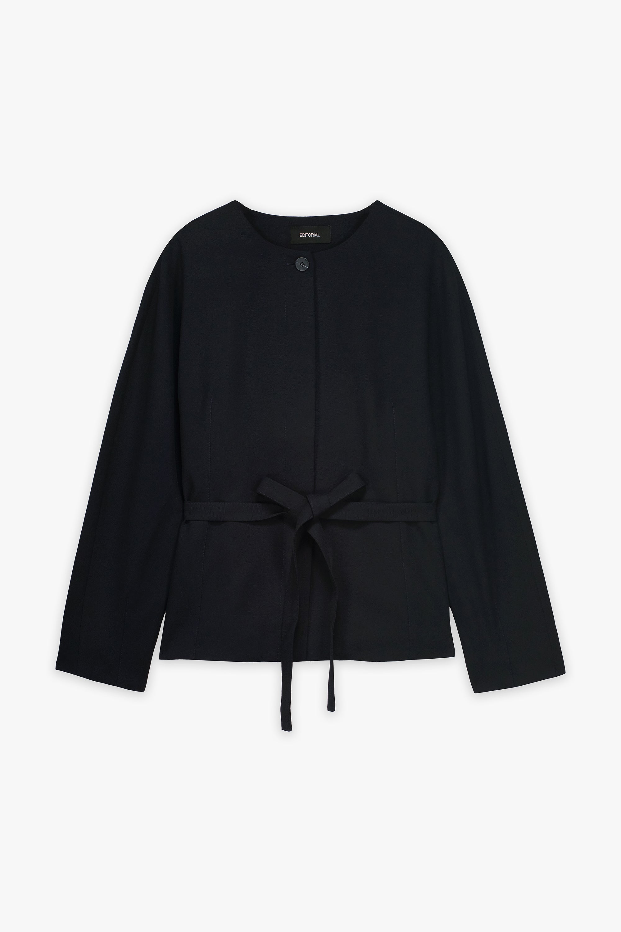 Drop Shoulder Belted Blazer