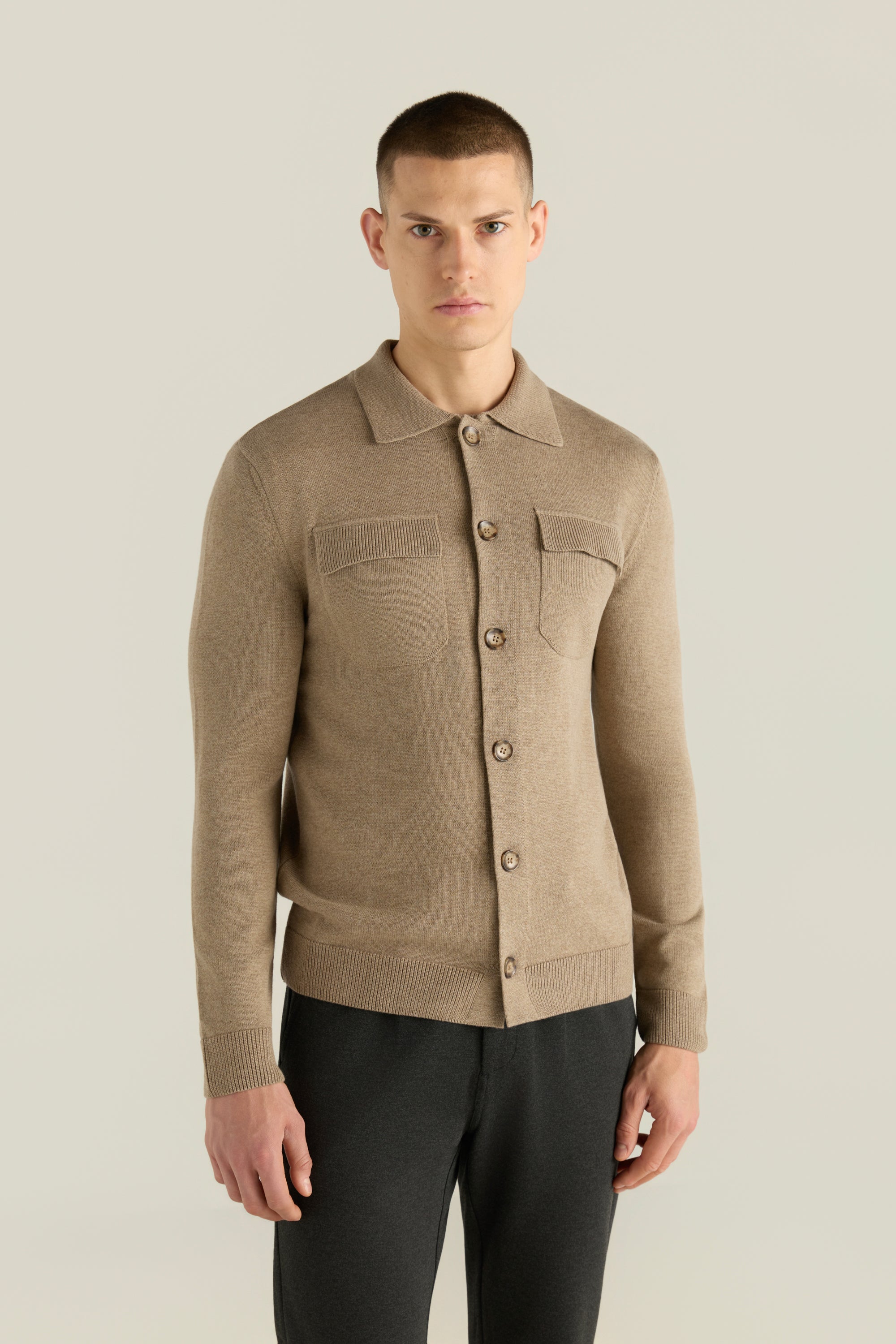 Men'S Knitted Overshirt