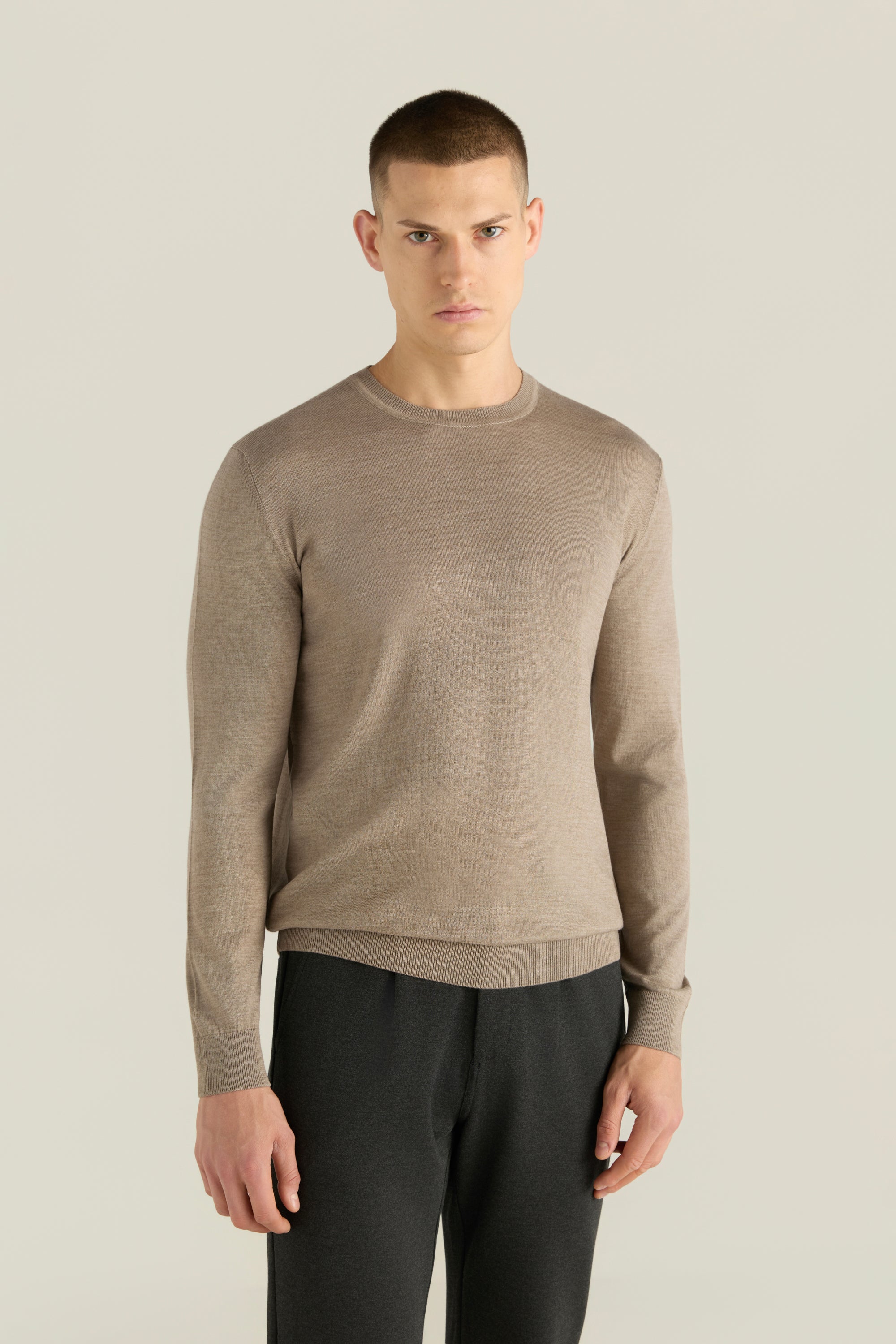 Men'S Ribbed Hem Sweater