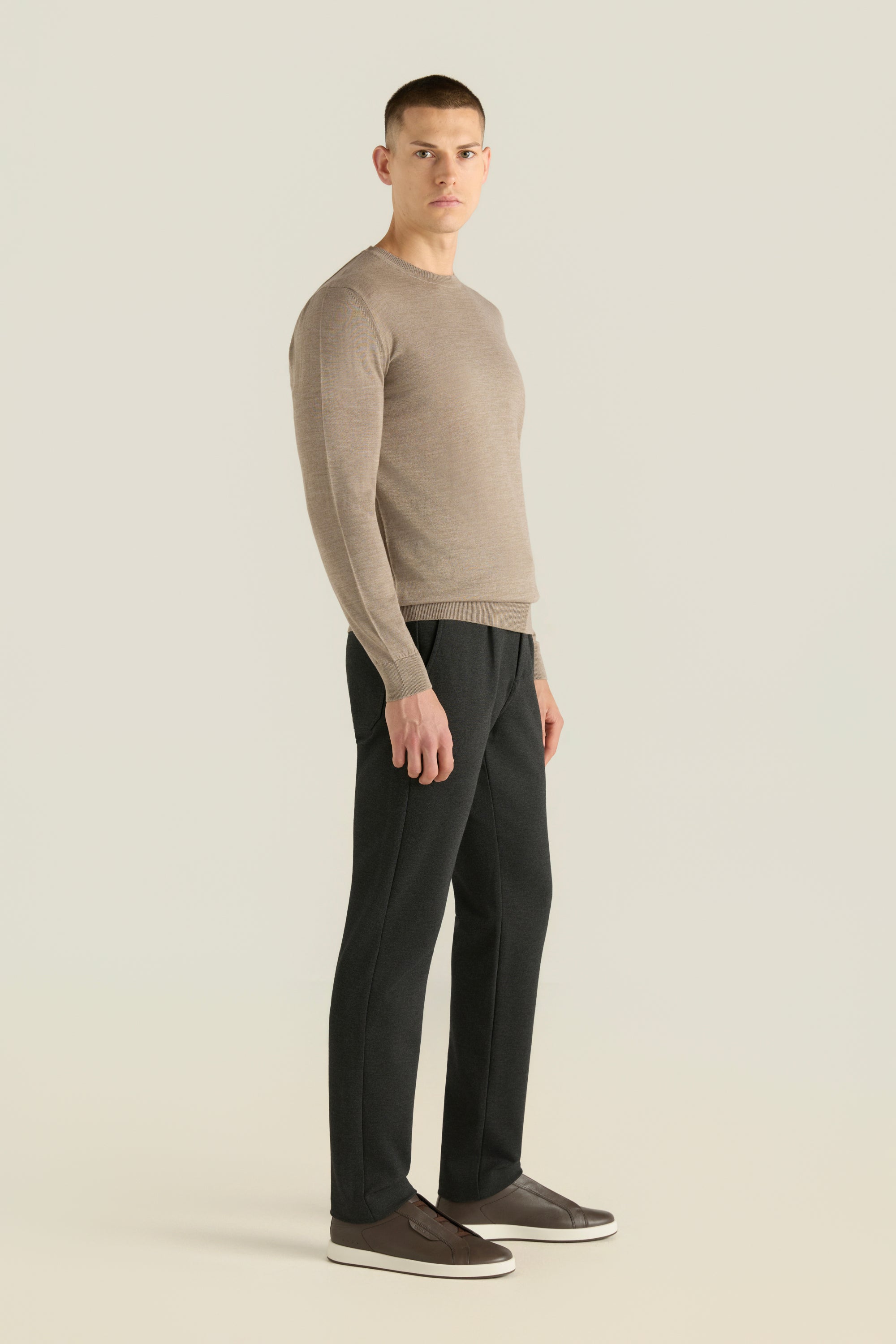 Men'S Ribbed Hem Sweater