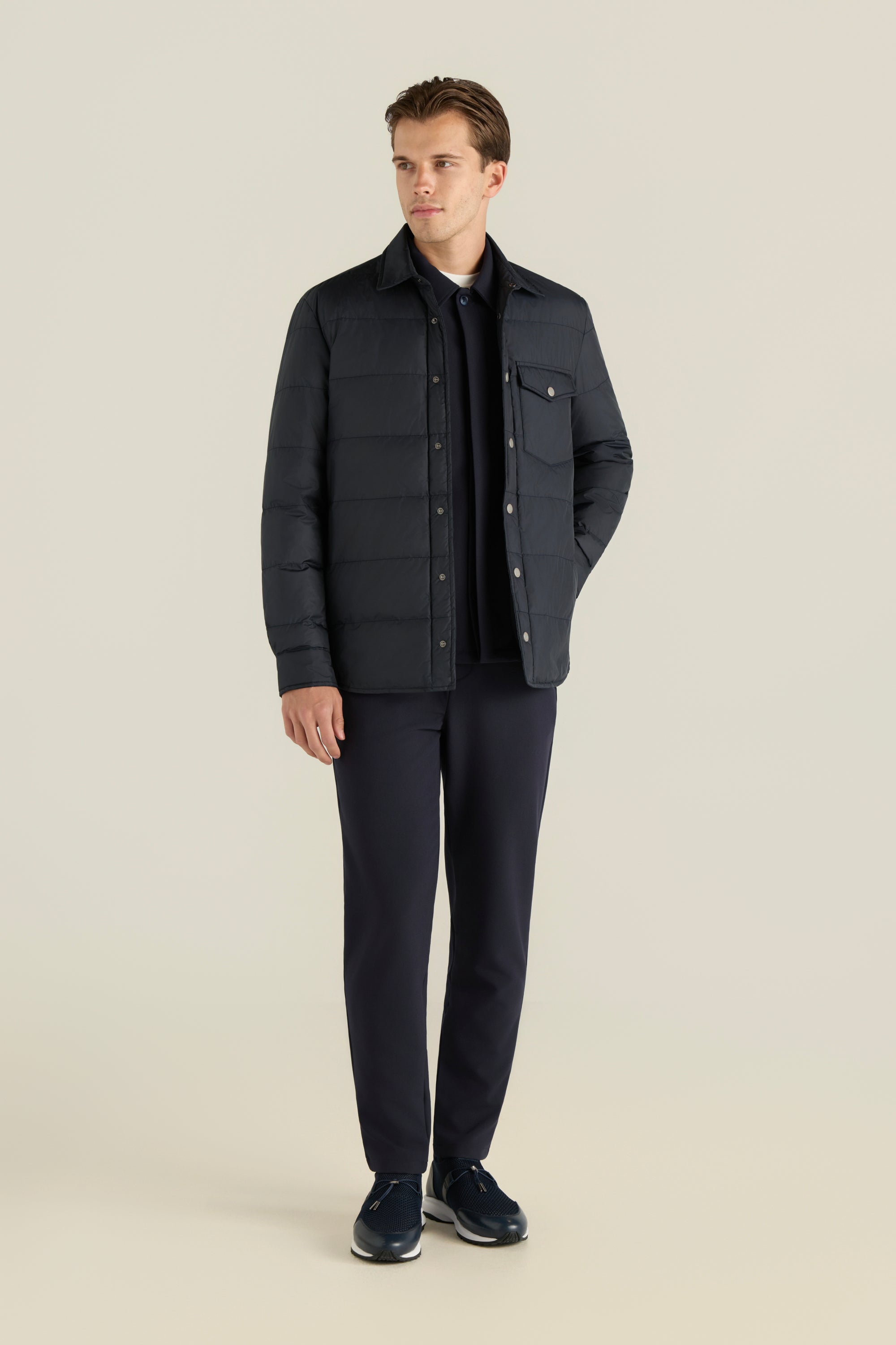 Men'S Quilted Shirt Jacket