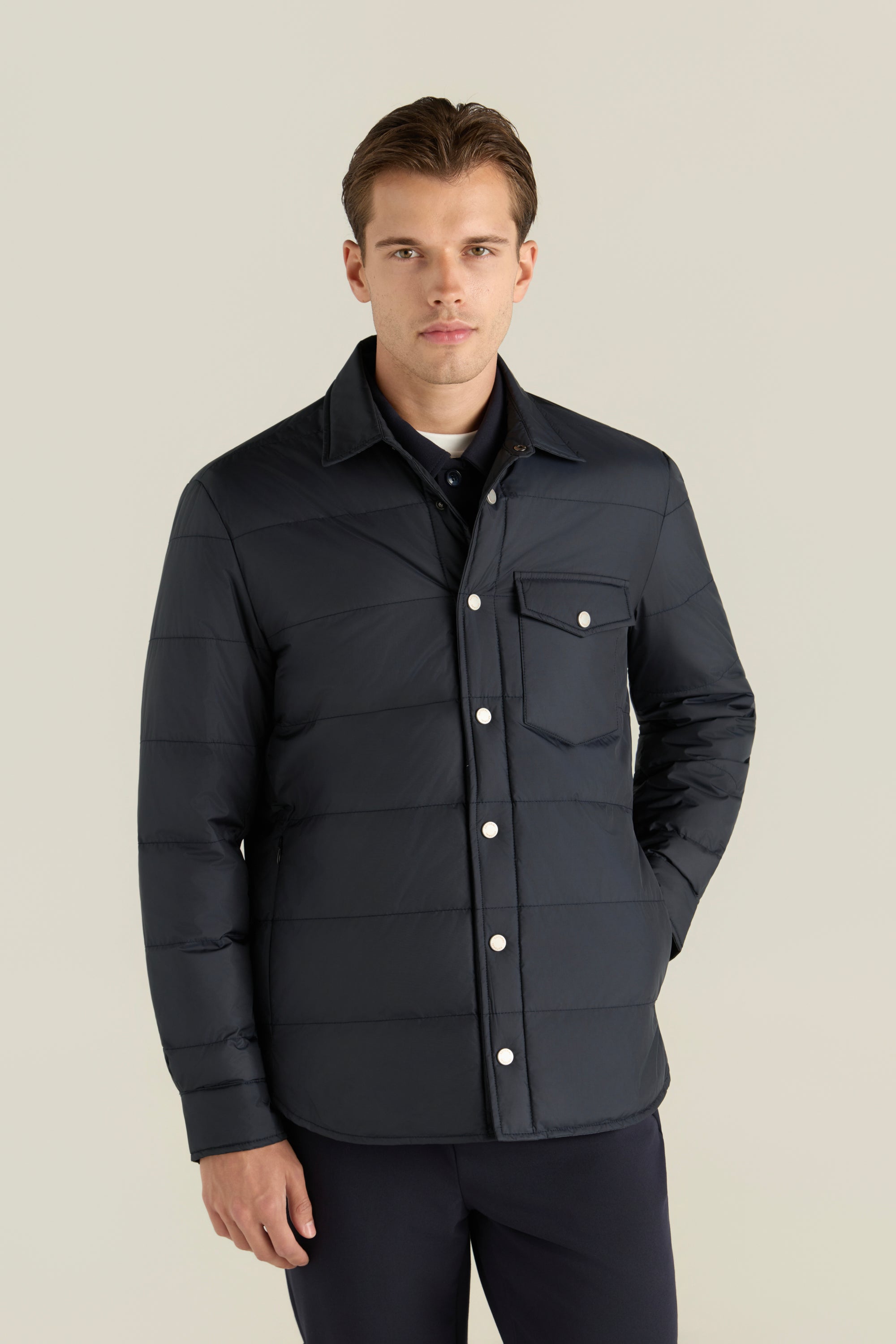 Men'S Quilted Shirt Jacket