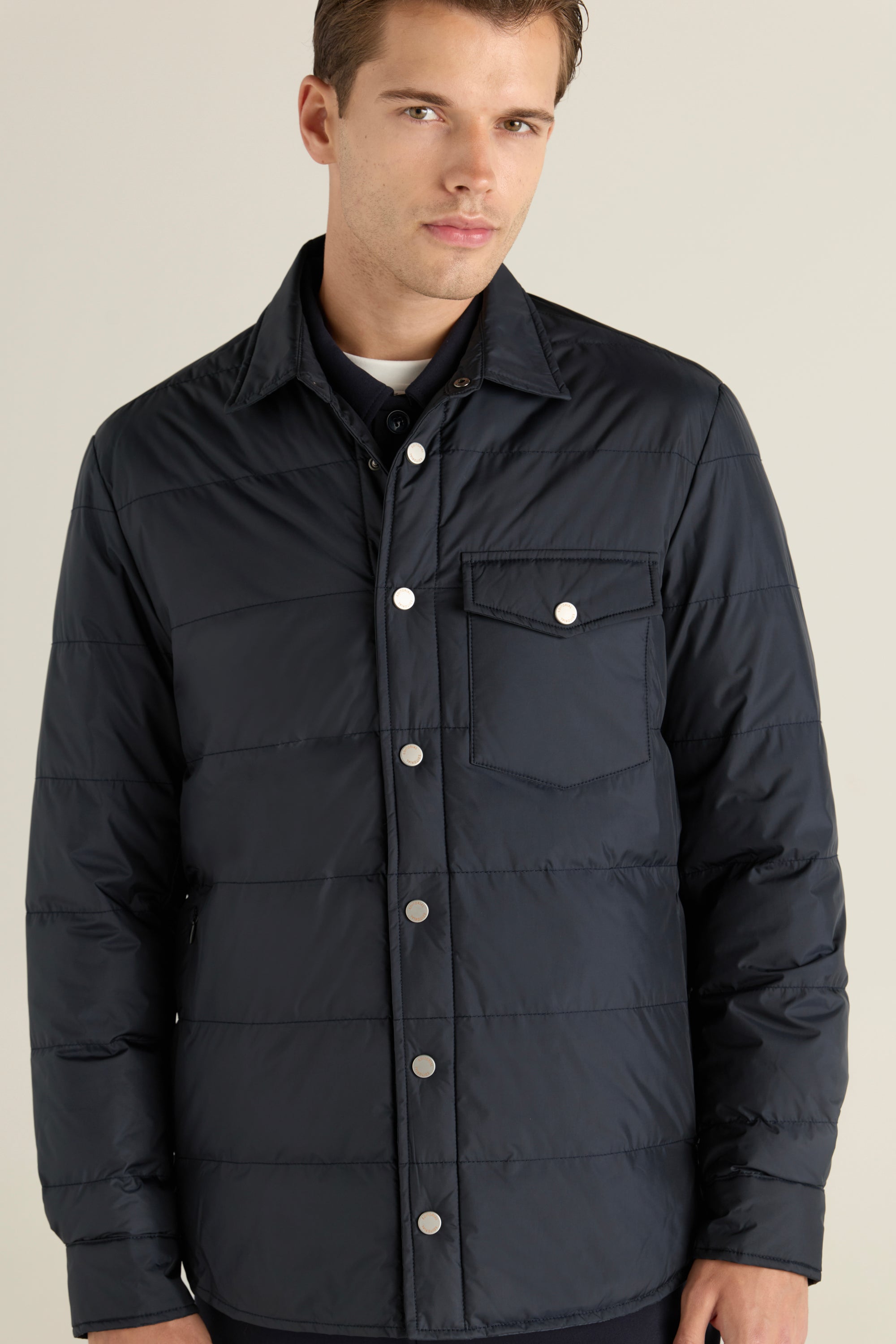 Men'S Quilted Shirt Jacket
