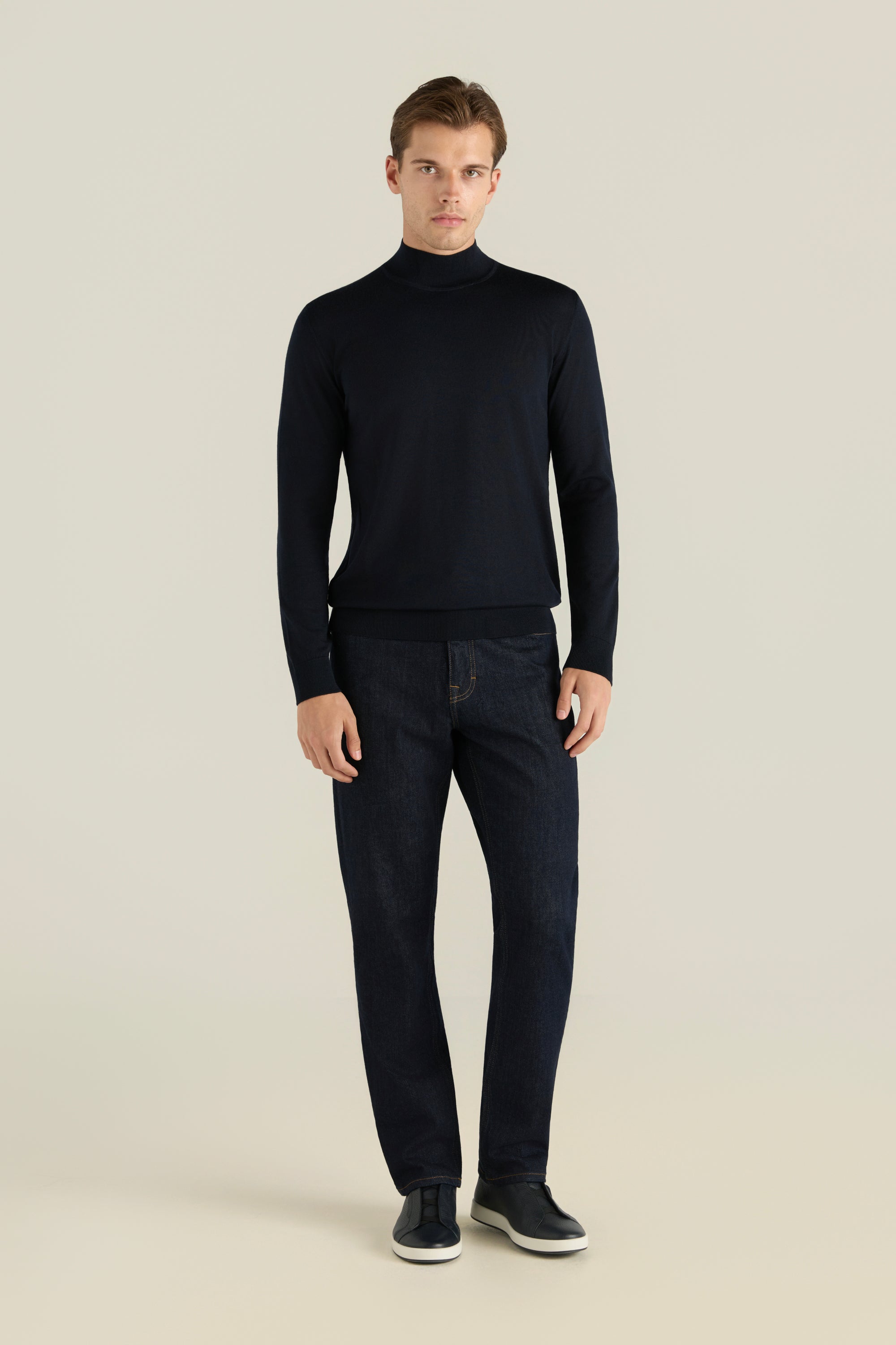 Men'S 100% Wool Basic Sweater