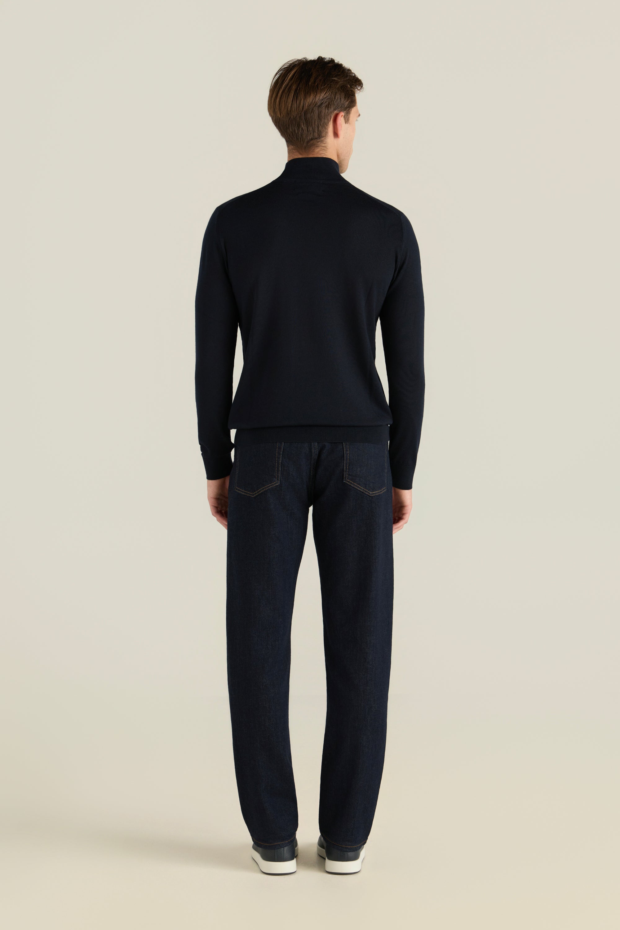 Men'S 100% Wool Basic Sweater