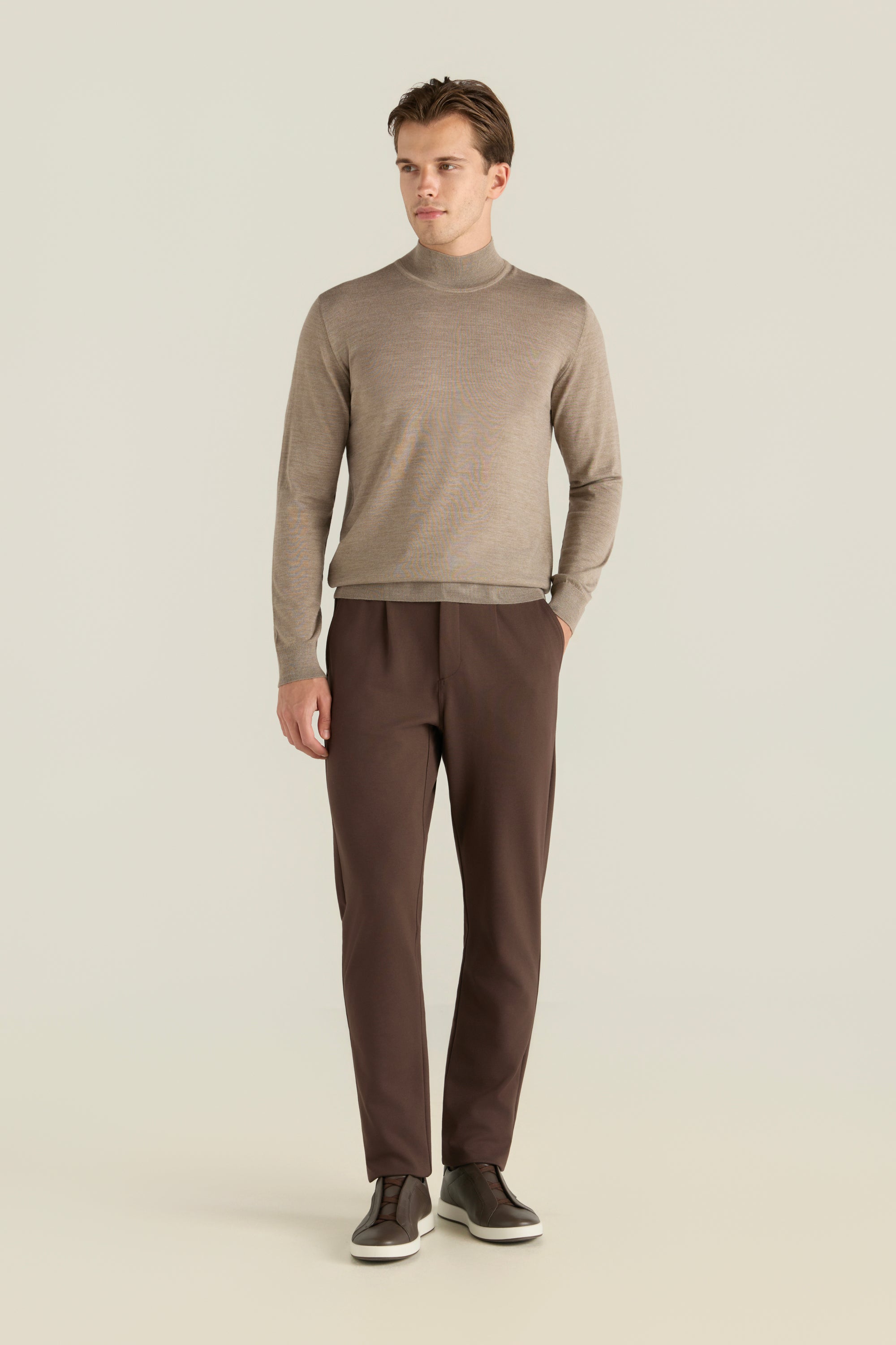 Men'S 100% Wool Basic Sweater