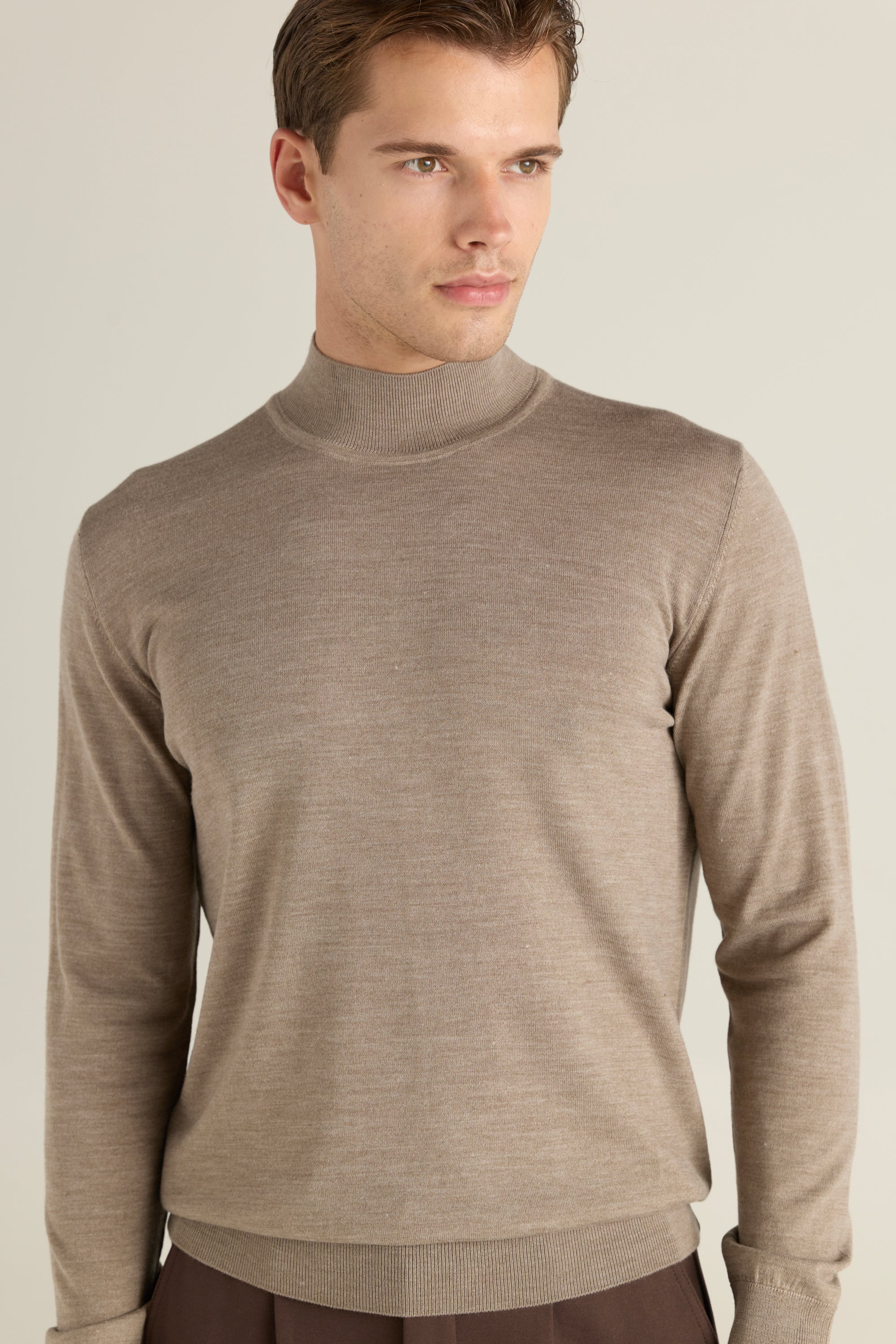 Men'S 100% Wool Basic Sweater