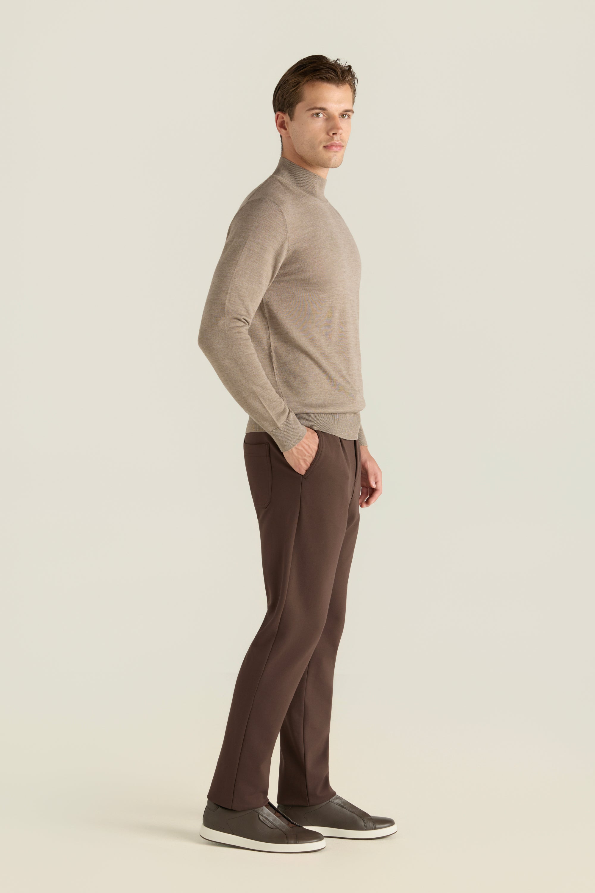 Men'S 100% Wool Basic Sweater