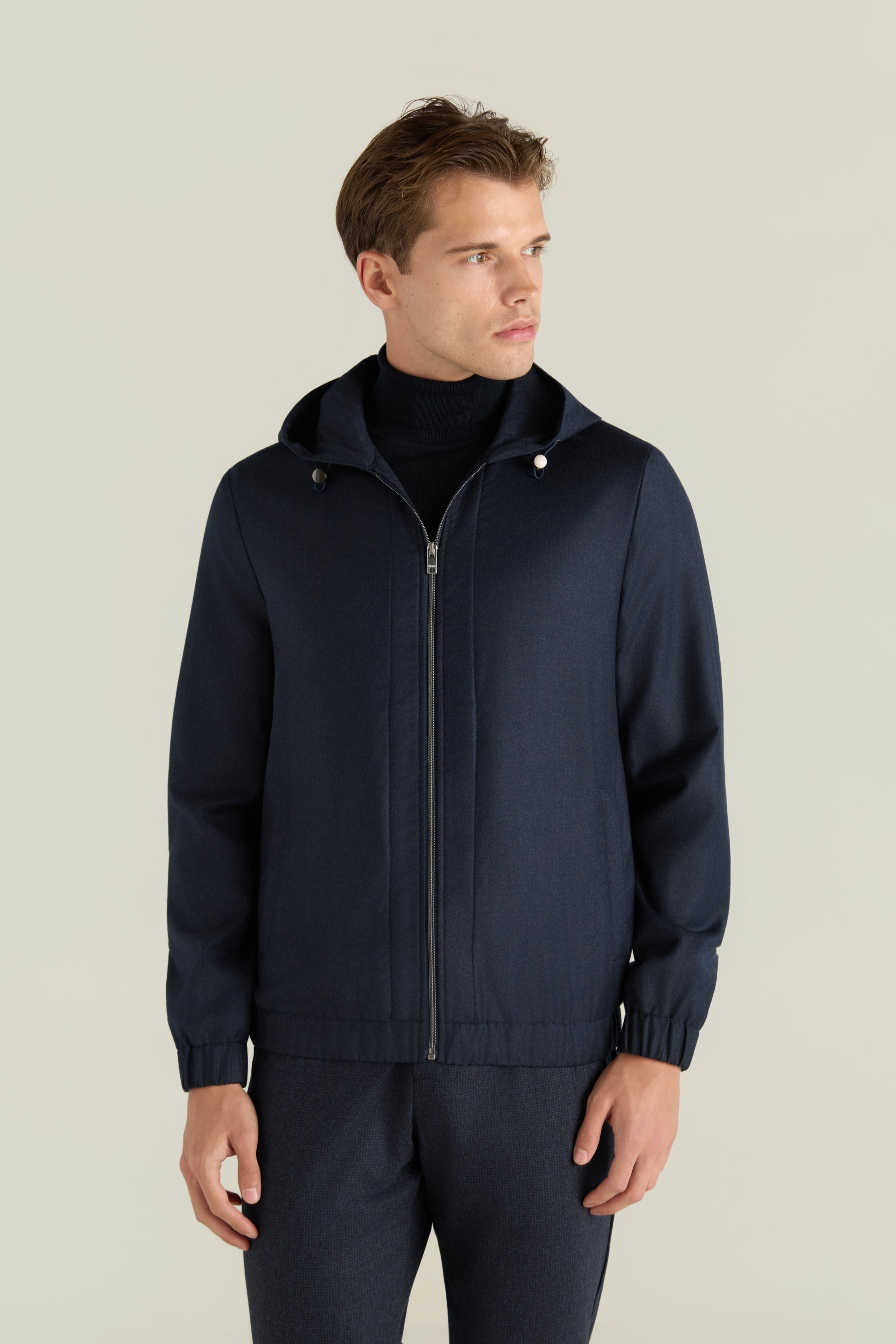Men'S Hooded Zip Jacket