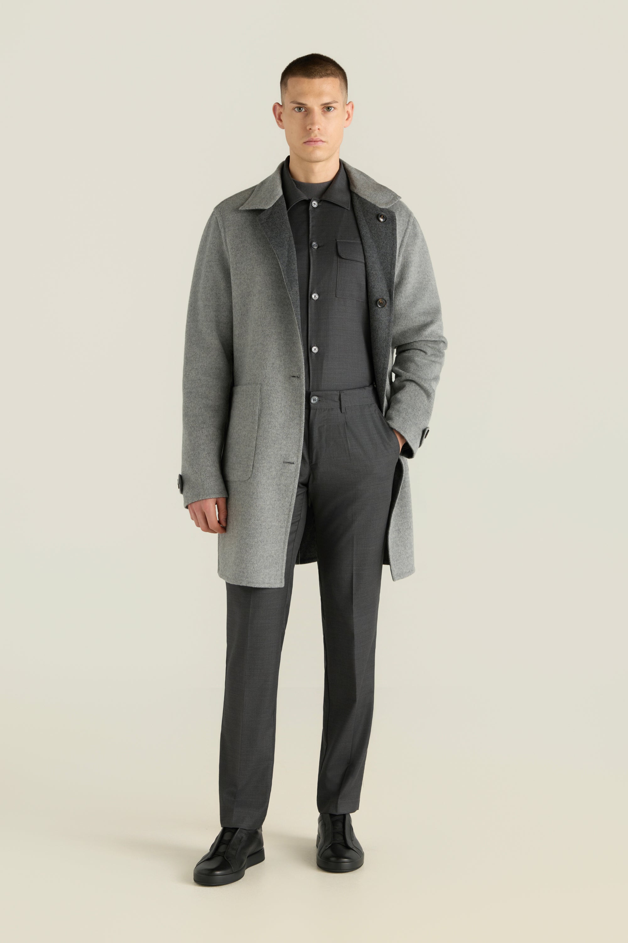 Men'S Elastic Back Tailored Trousers