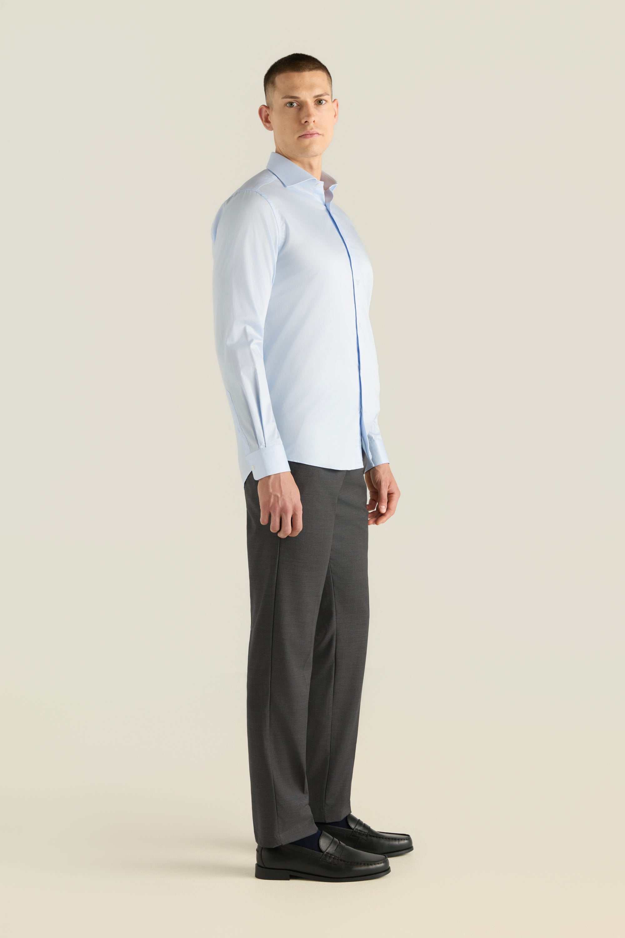 Men'S Button-Up Cotton Shirt