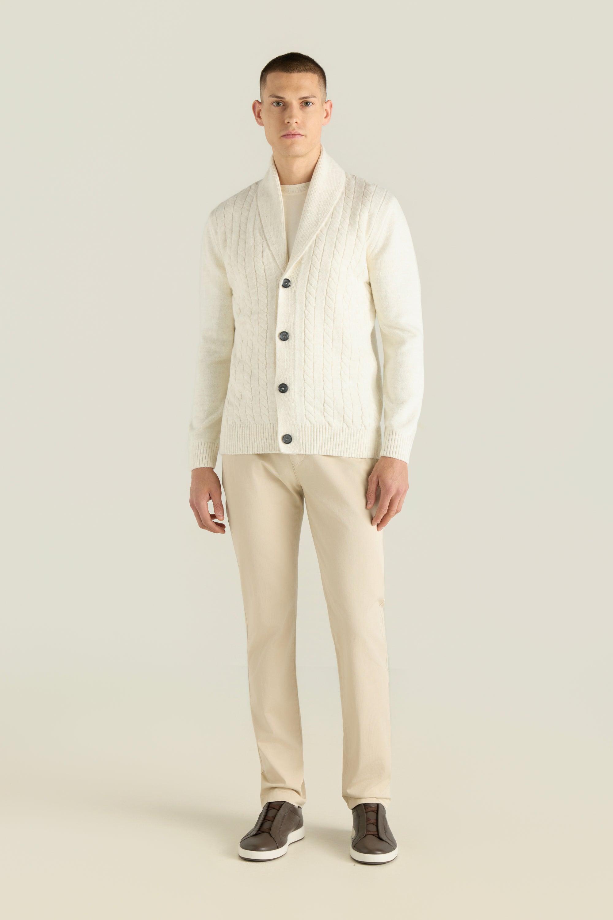 Men'S Cable Knit Cardigan