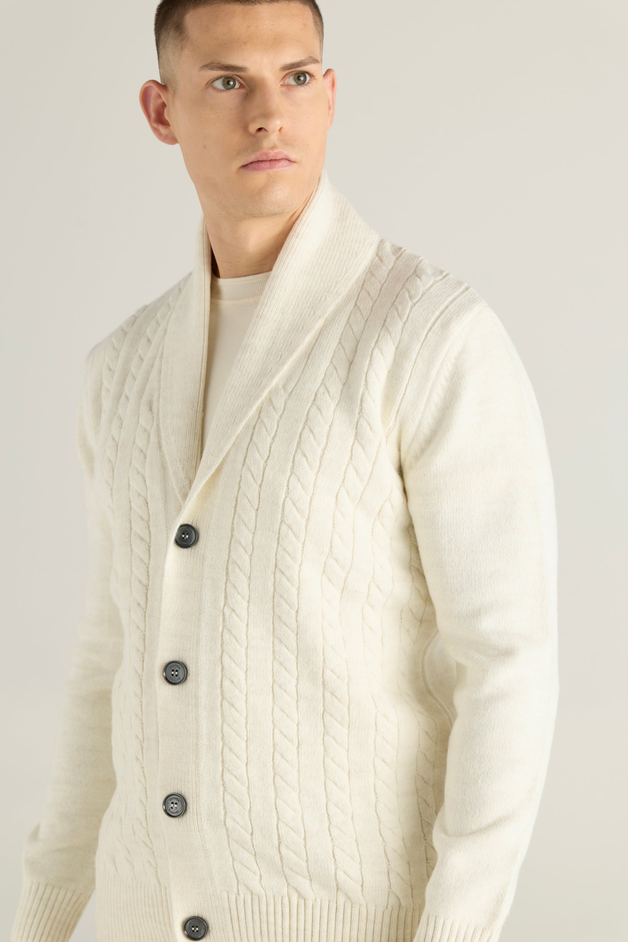 Men'S Cable Knit Cardigan
