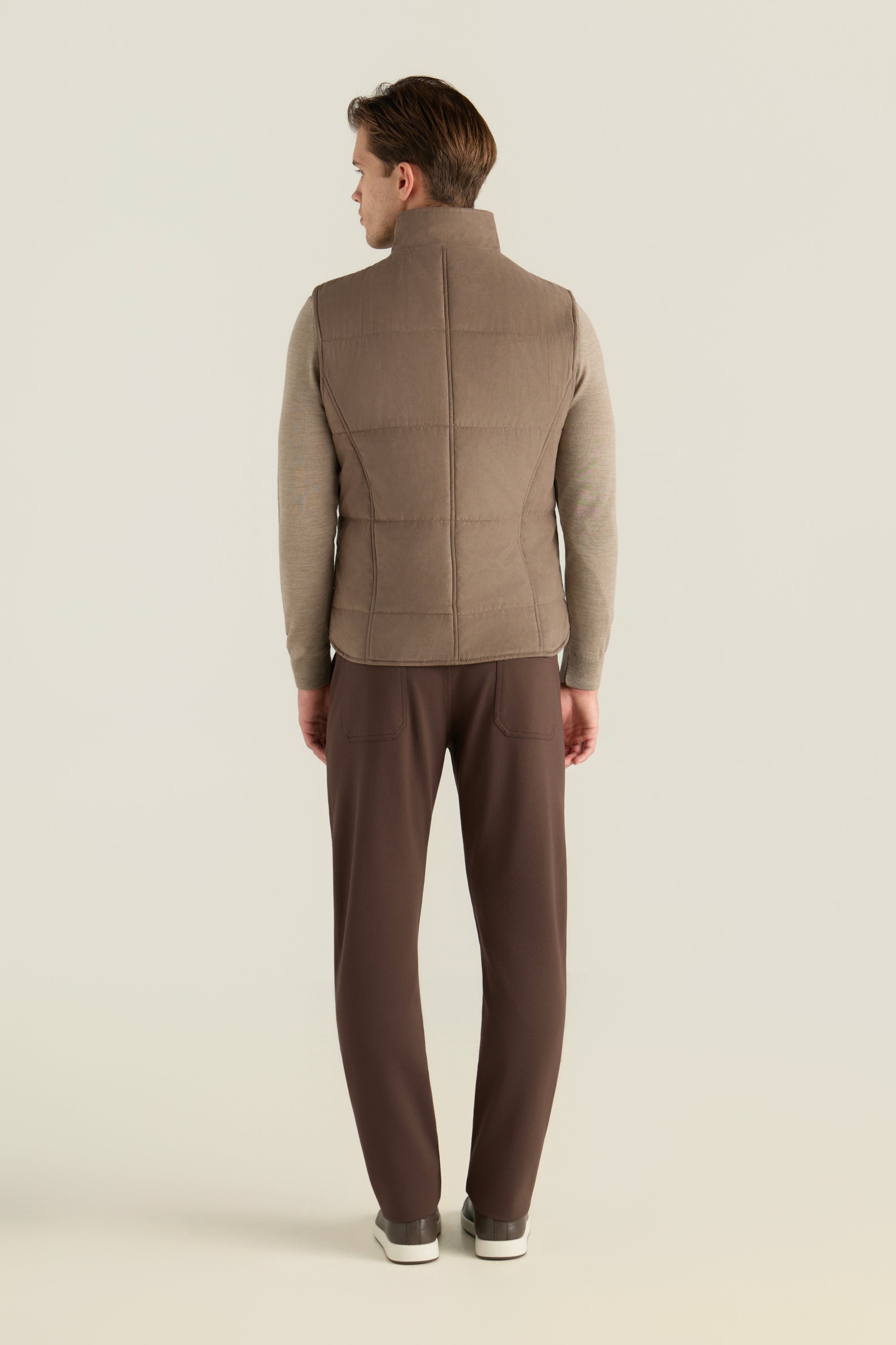 Men'S Suede Quilted Vest