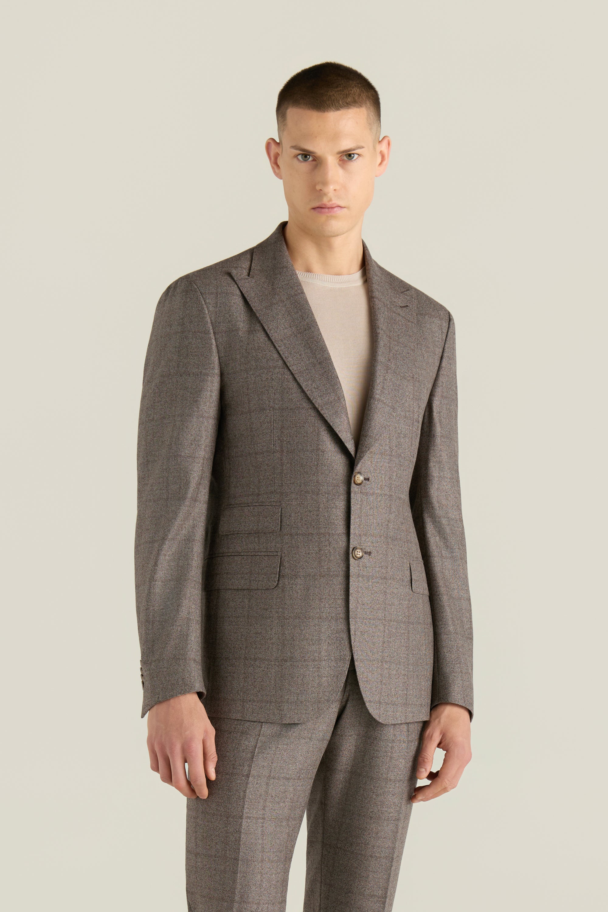 Men'S Checked Wool Blazer